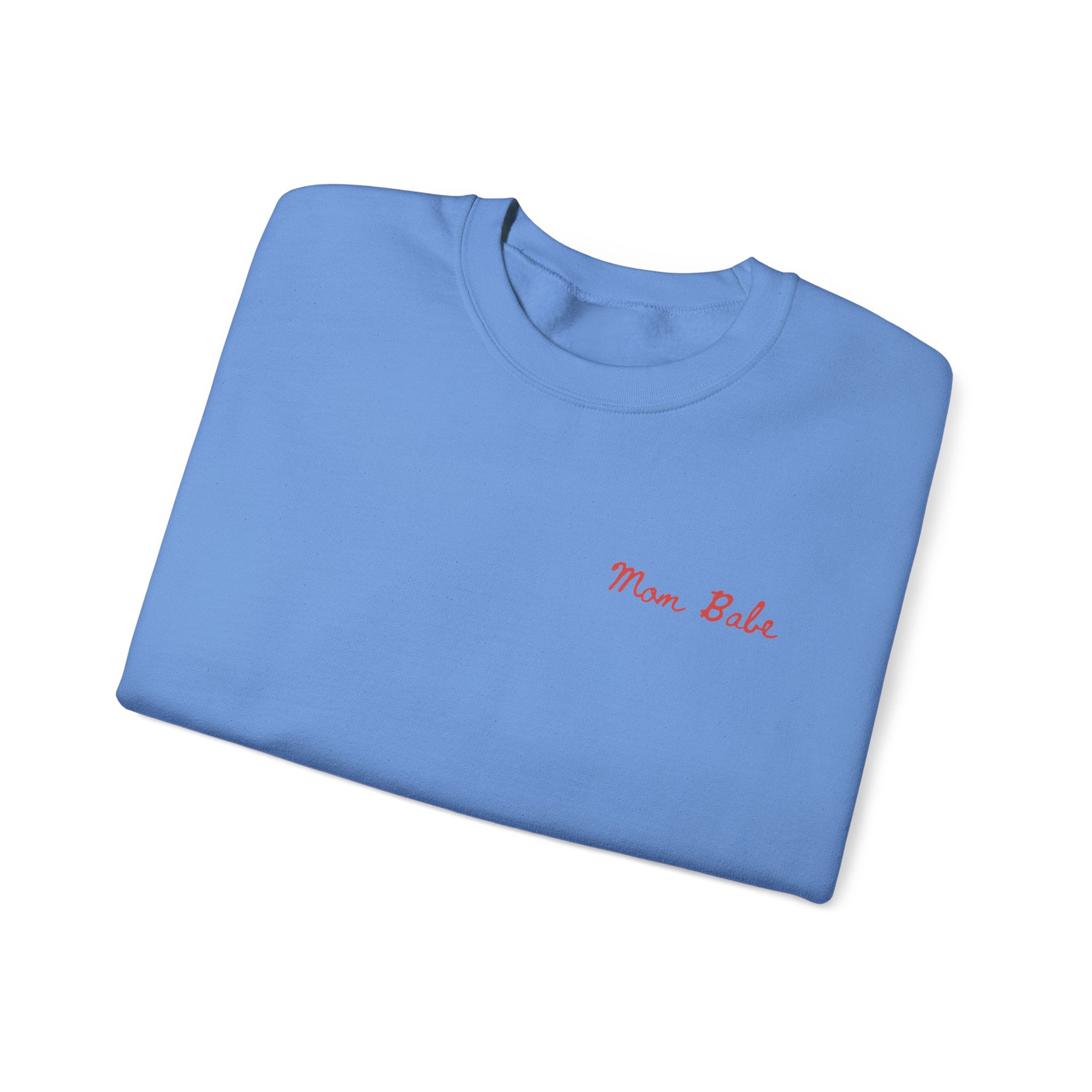Mom Babe Cool Moms Club - Ruffled Heart Graphic Sweatshirt