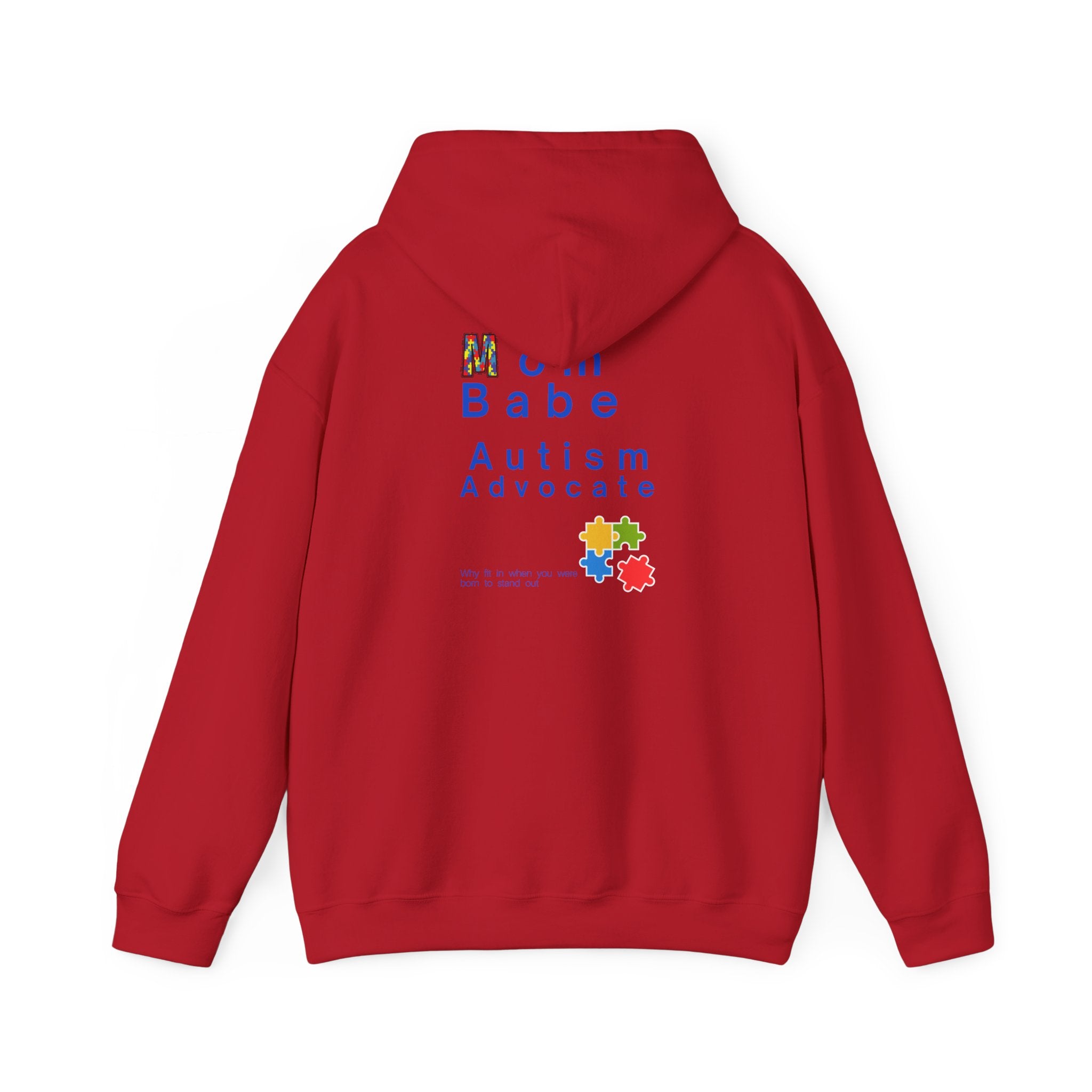 Mom Babe Autism Advocate - Graphic Hoodie