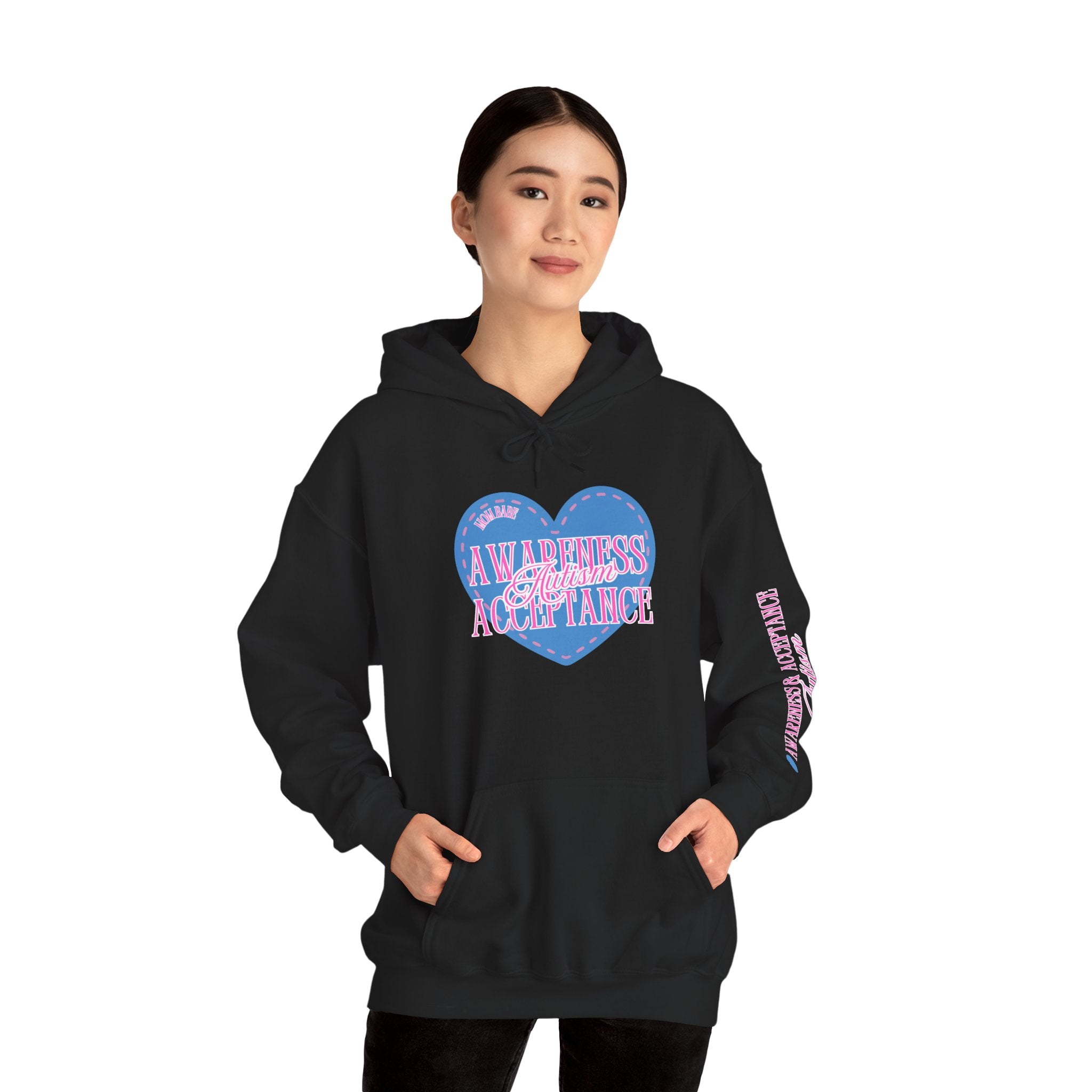 Autism Awareness and Acceptance — Stitched Heart Hoodie