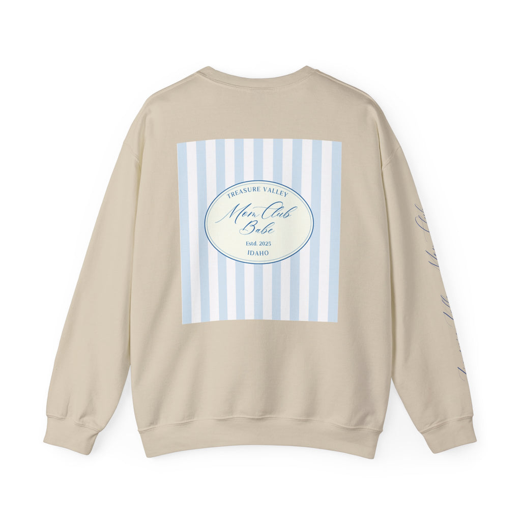 Treasure Valley Mom Club - Striped Graphic Sweatshirt