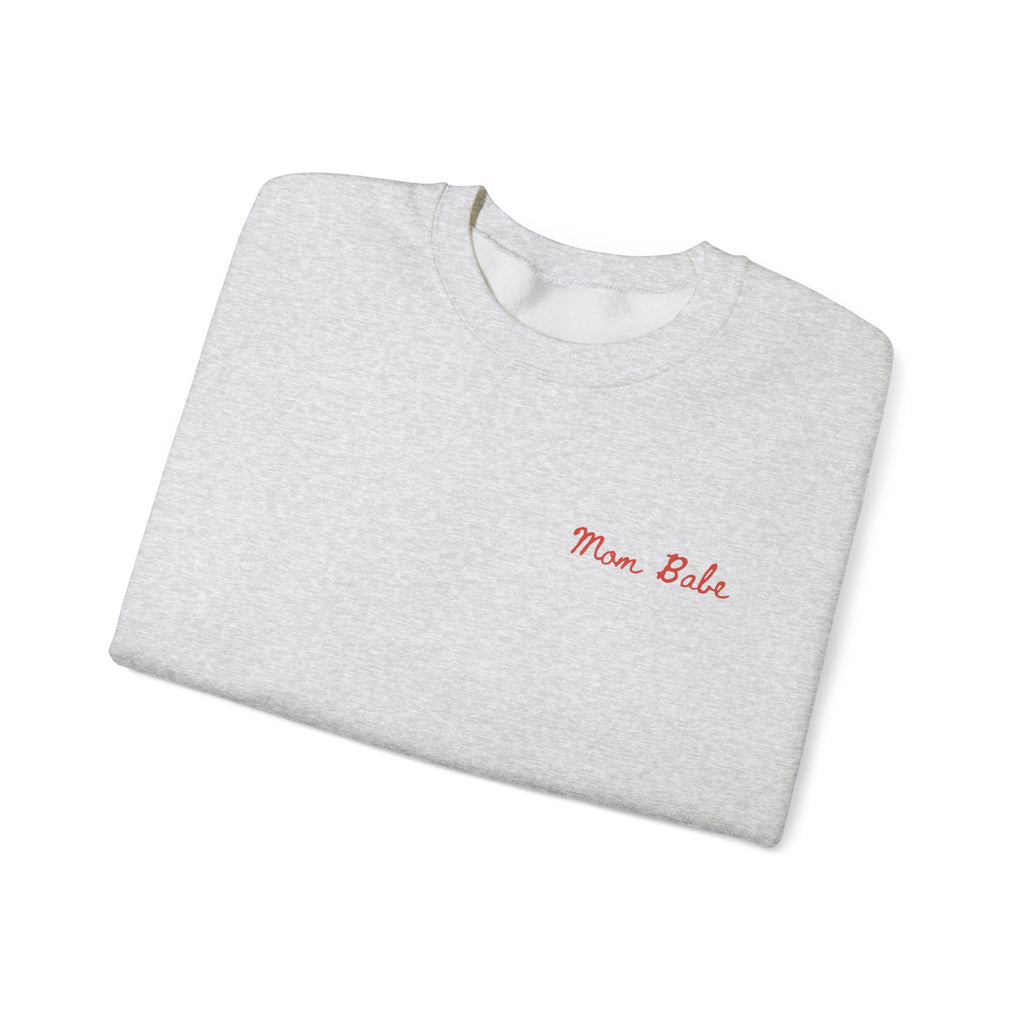 Mom Babe Cool Moms Club - Ruffled Heart Graphic Sweatshirt