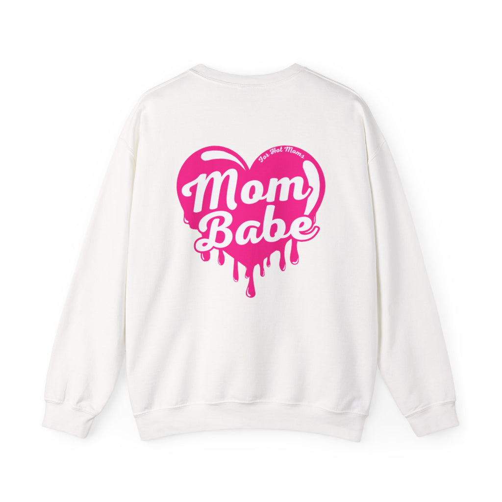 Mom Babe For Hot Moms — Pink Heart Drip Graphic Sweatshirt