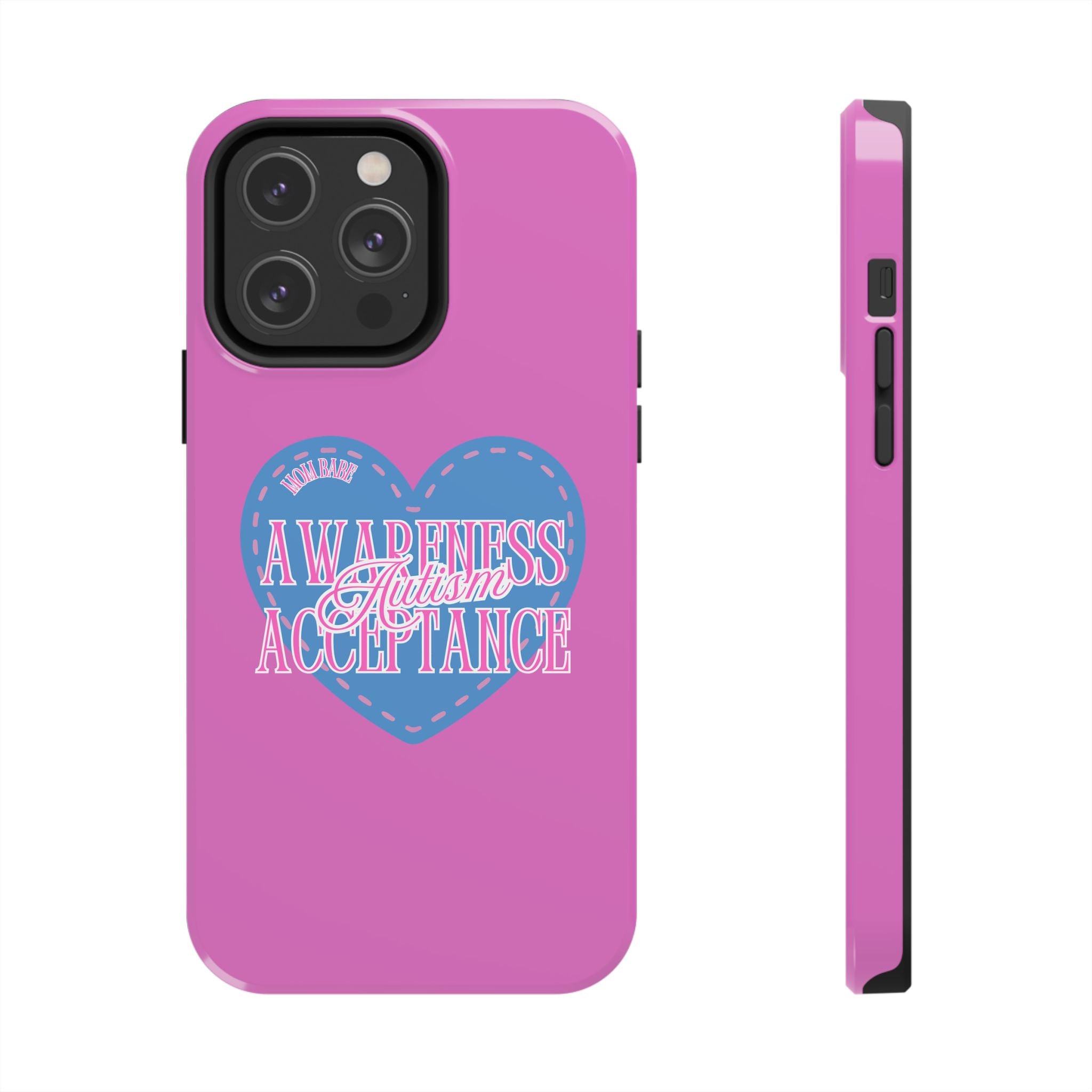 Autism Awareness and Acceptance — Stitched Heart Phone Case