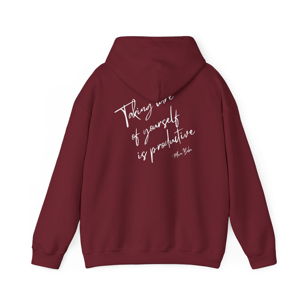 Taking Care  Of Yourself Is Productive - Script Graphic Hoodie