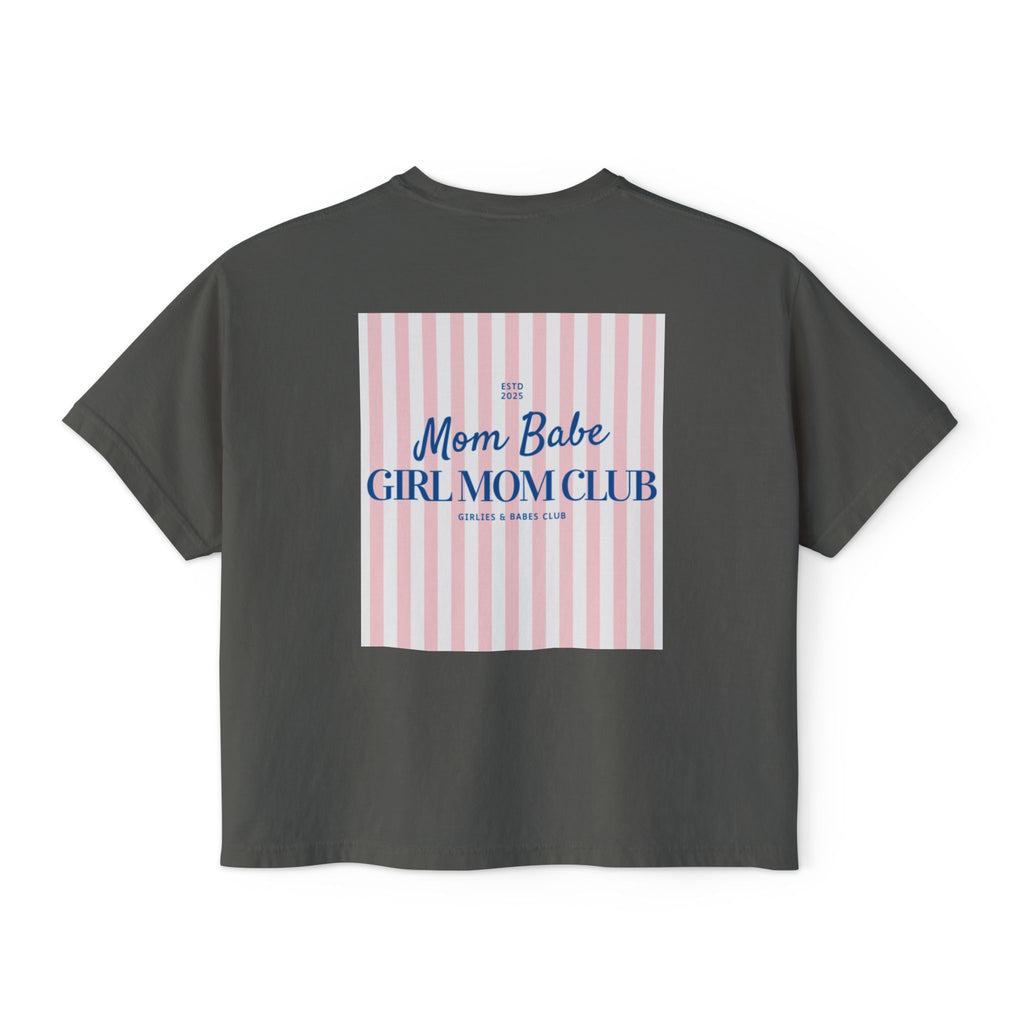 Mom Babe Girl Mom Club - Striped Graphic Tee