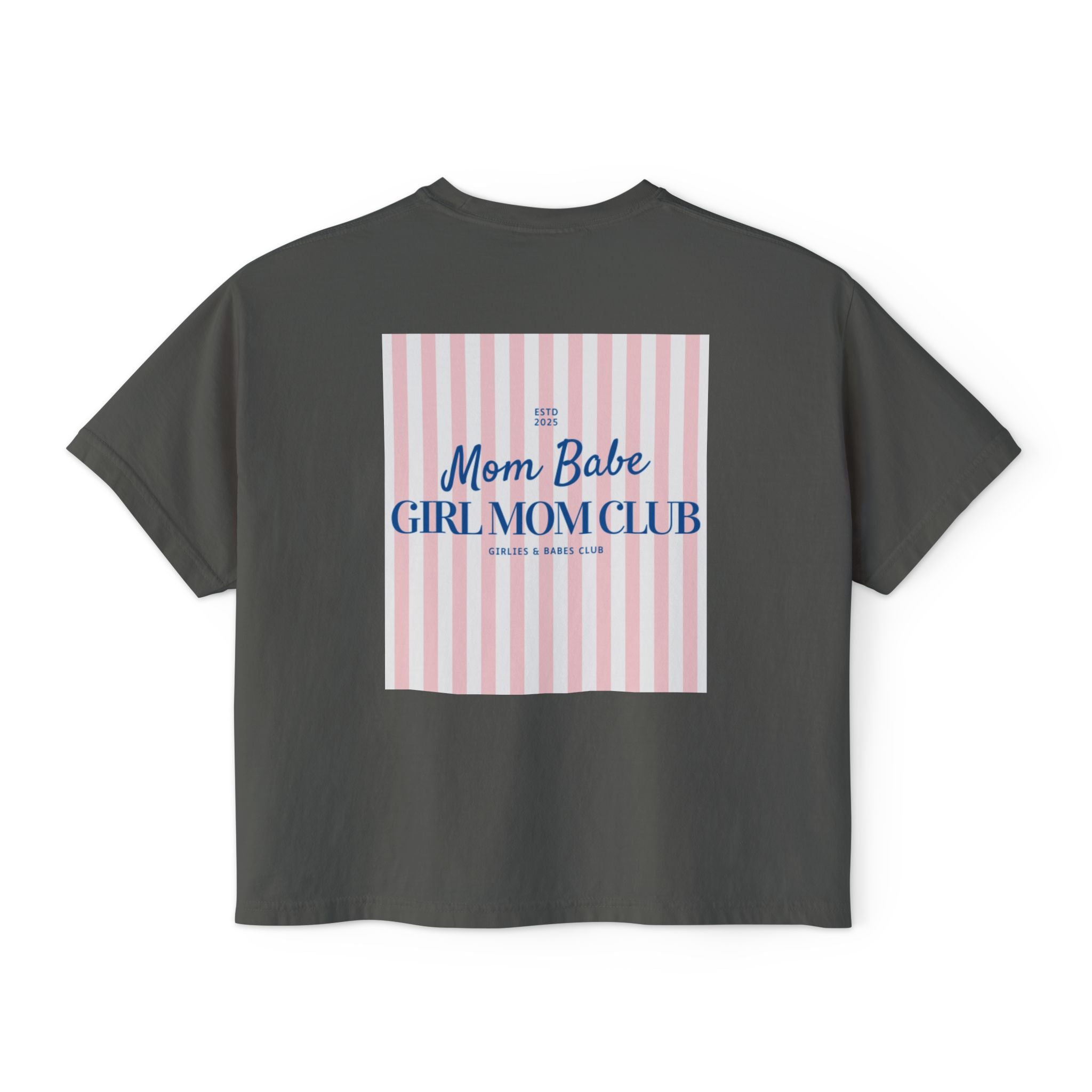 Mom Babe Girl Mom Club - Striped Graphic Tee
