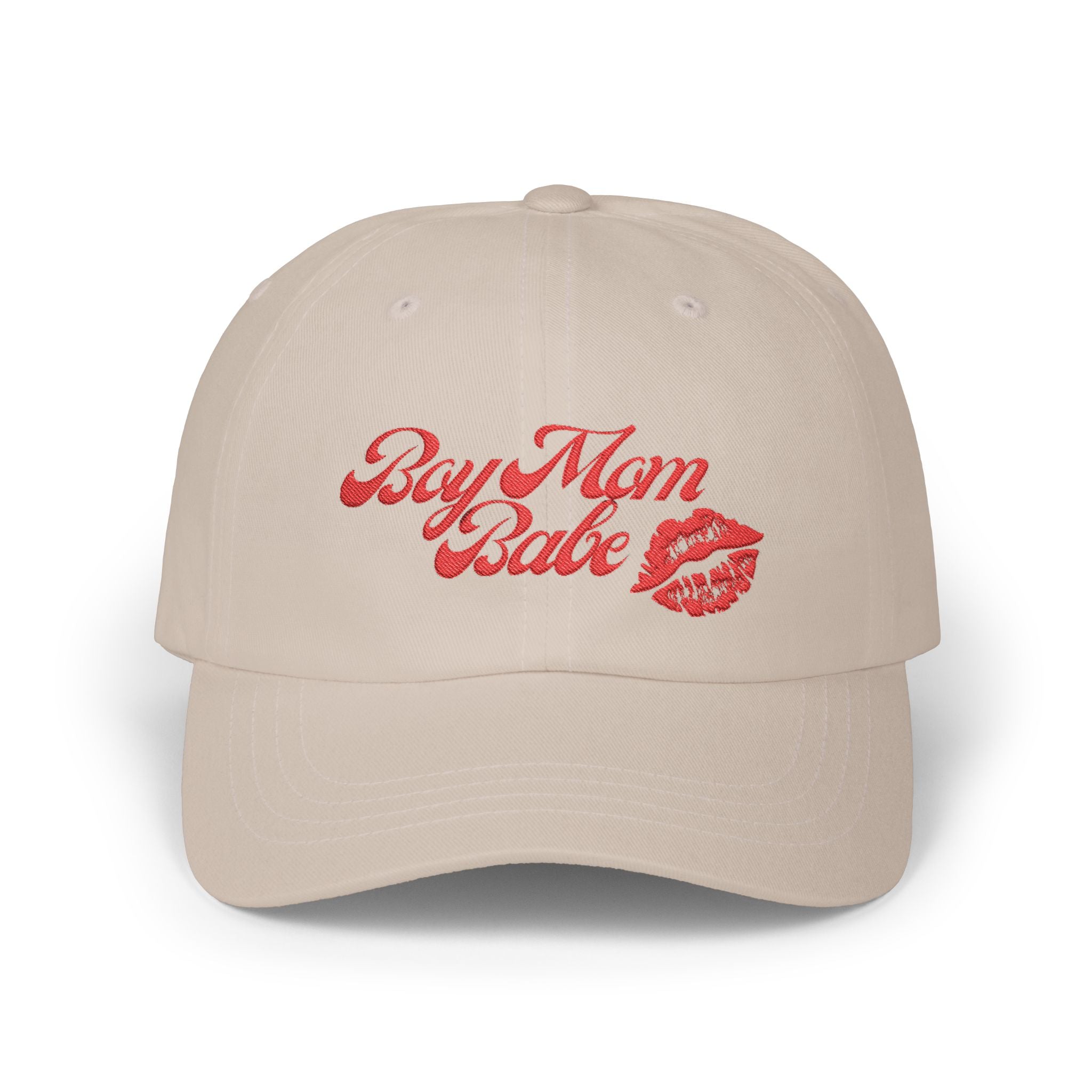 Boy Mom Babe - Kiss Graphic Embroidered Cap