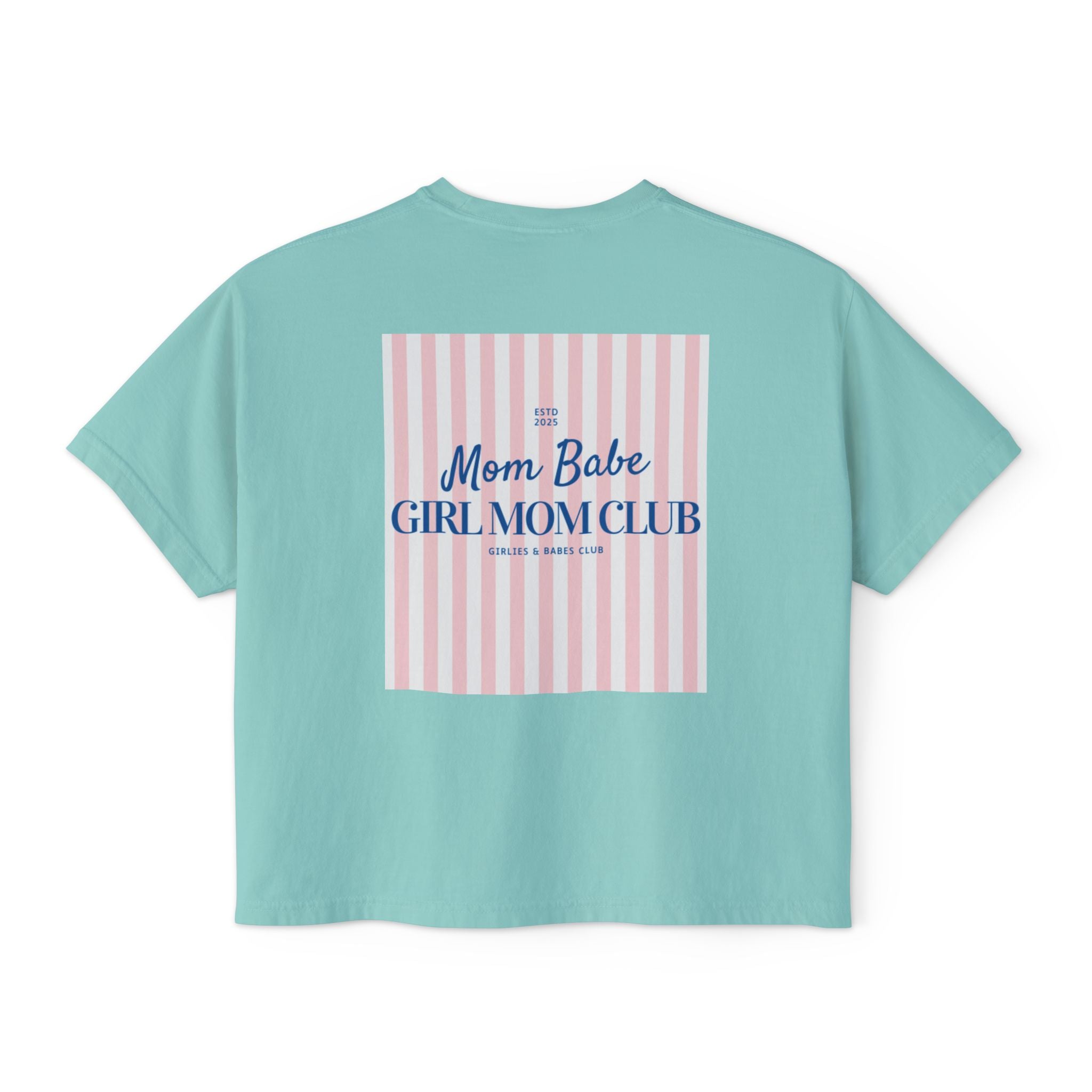 Mom Babe Girl Mom Club - Striped Graphic Tee