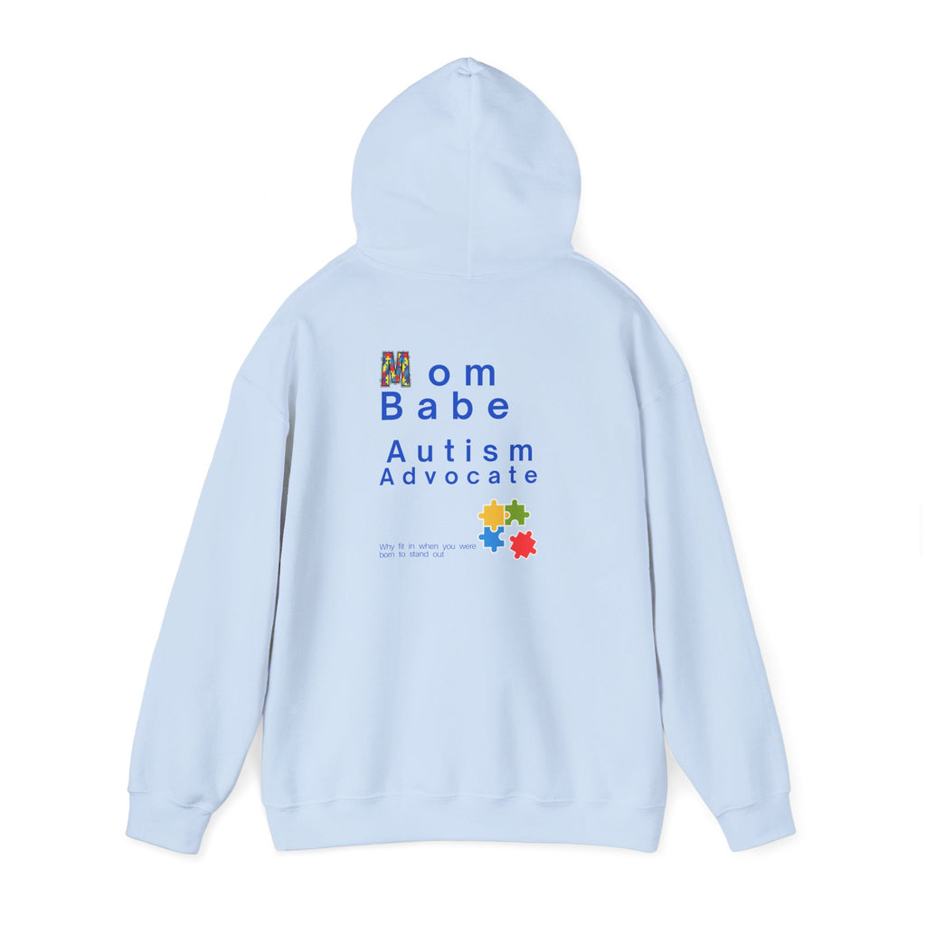 Mom Babe Autism Advocate - Graphic Hoodie