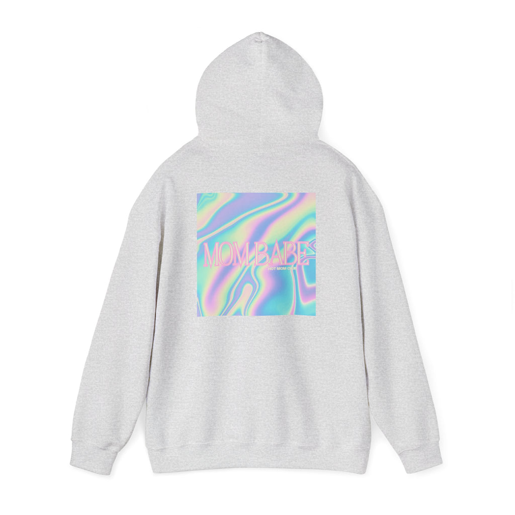 Mom Babe — Holographic Graphic Hoodie