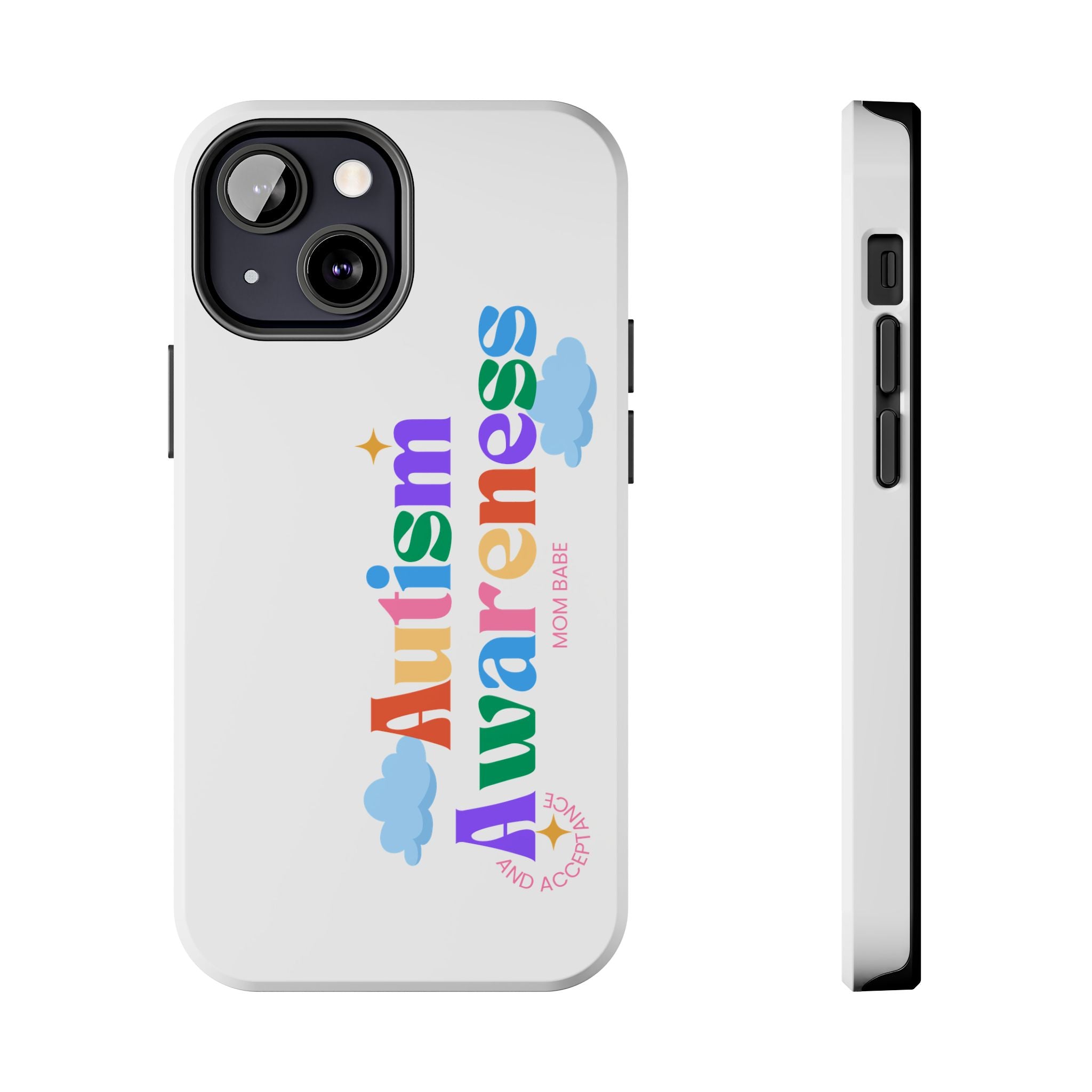 Copy of Autism Awareness and Acceptance — Checkered Heart Phone Case