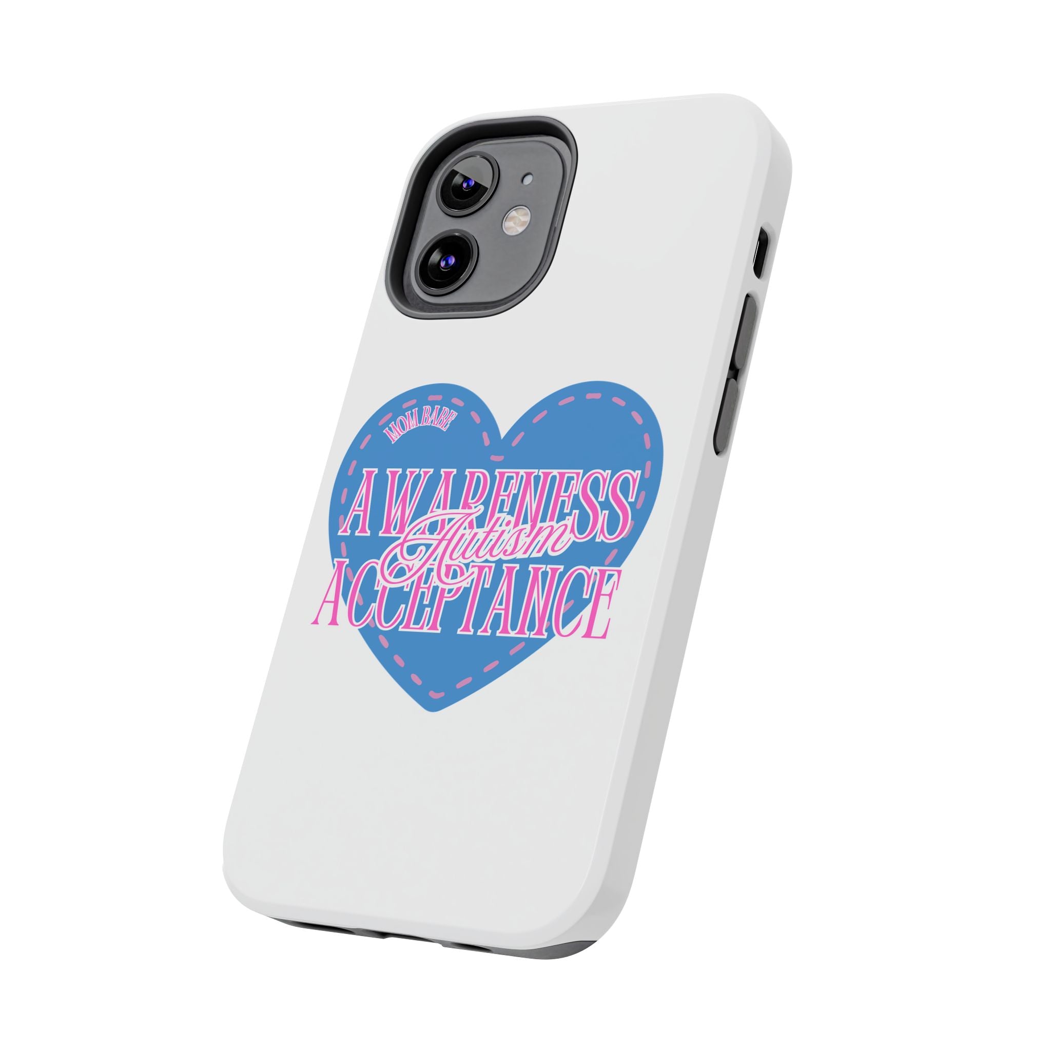 Autism Awareness and Acceptance — Stitched Heart Phone Case