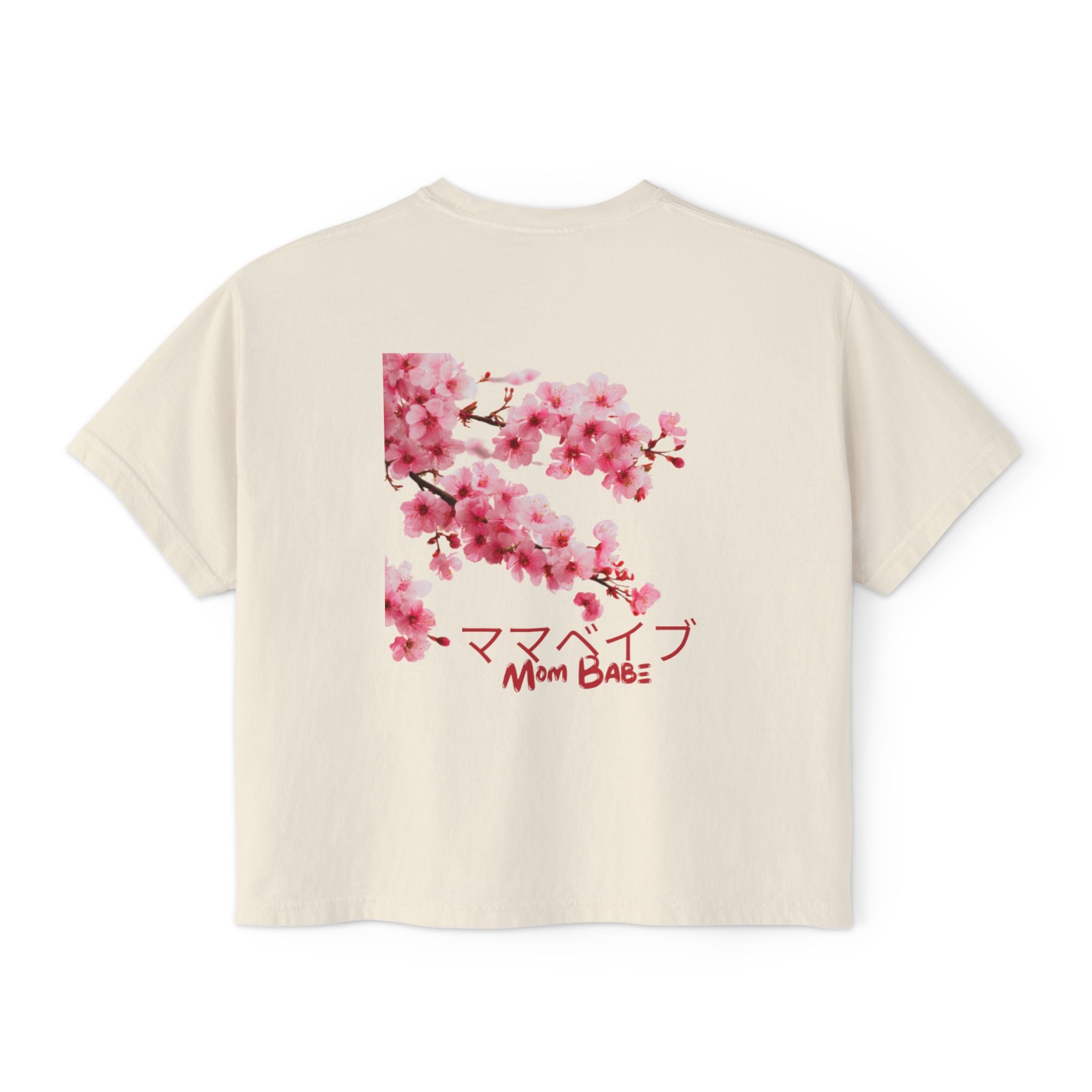 Mom Babe Cherry Blossom - Japanese Kanji Tee