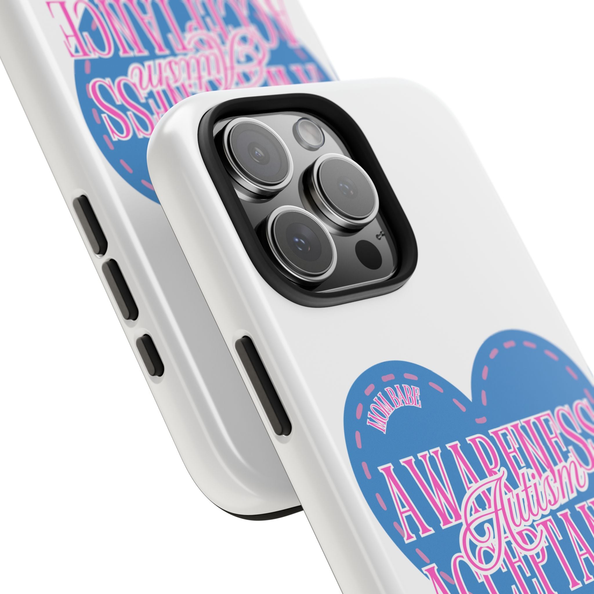 Autism Awareness and Acceptance — Stitched Heart Phone Case