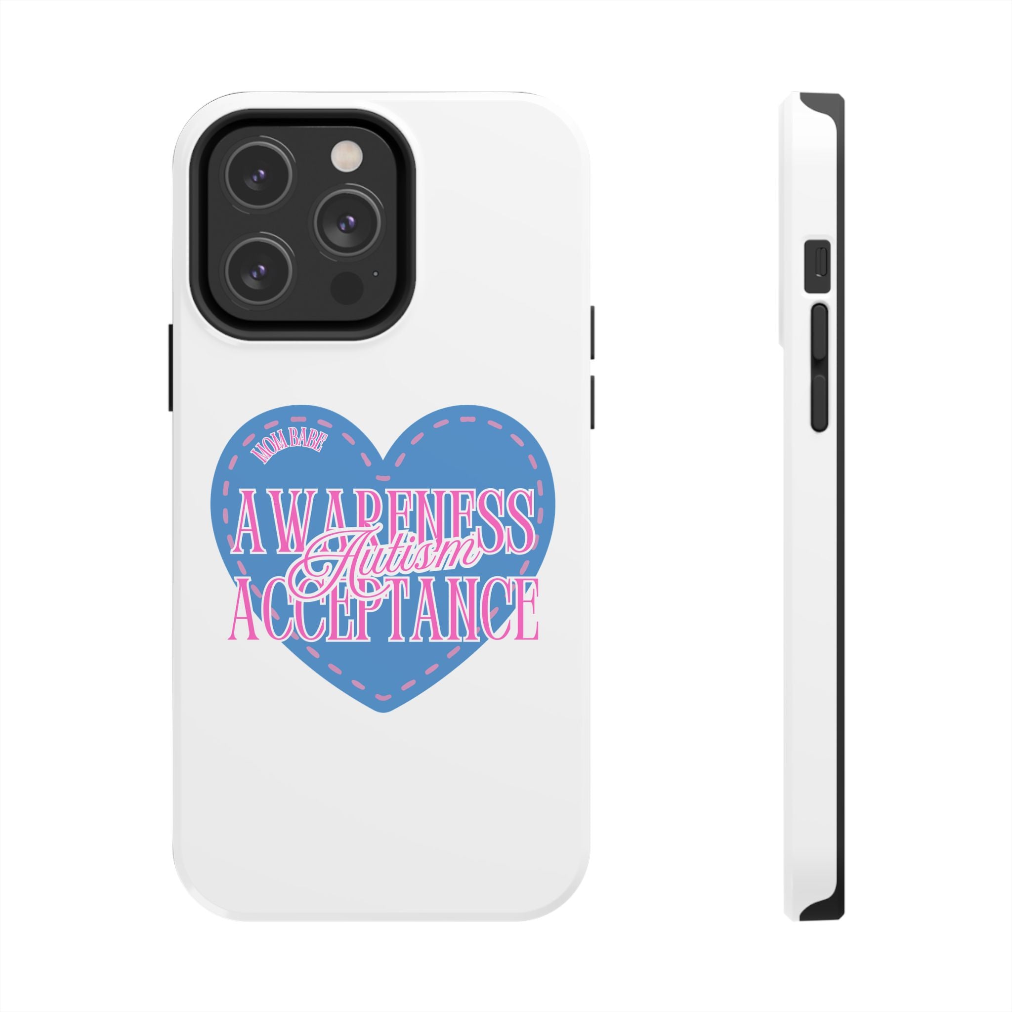 Autism Awareness and Acceptance — Stitched Heart Phone Case