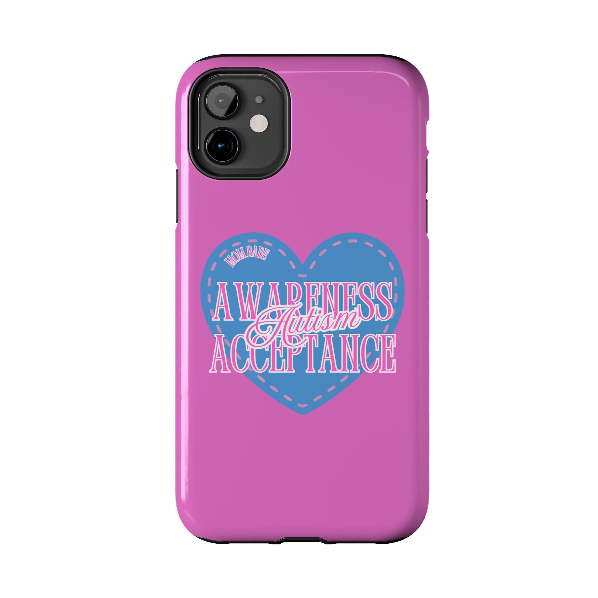 Autism Awareness and Acceptance — Stitched Heart Phone Case