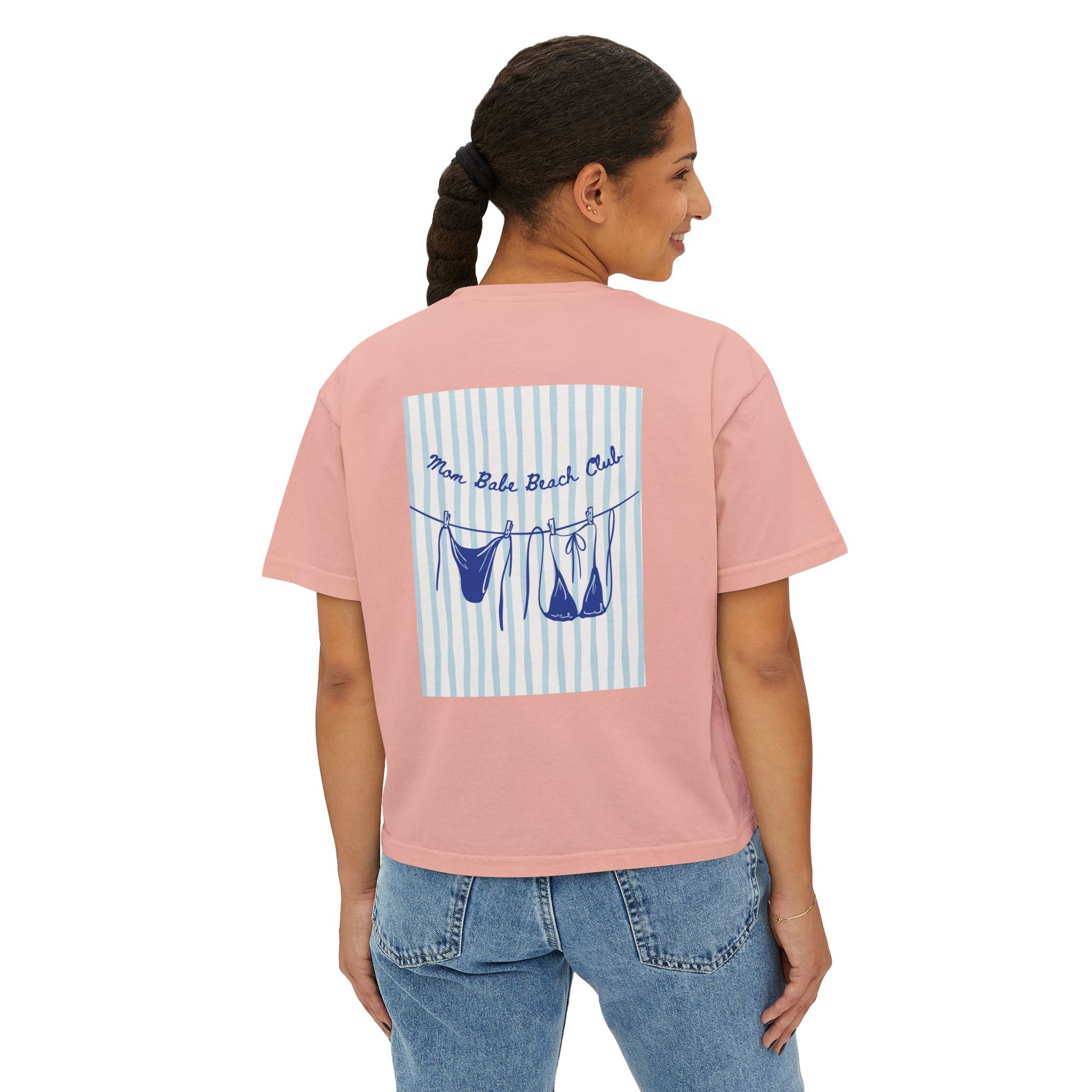 Mom Babe Beach Club - Bikini Graphic Tee