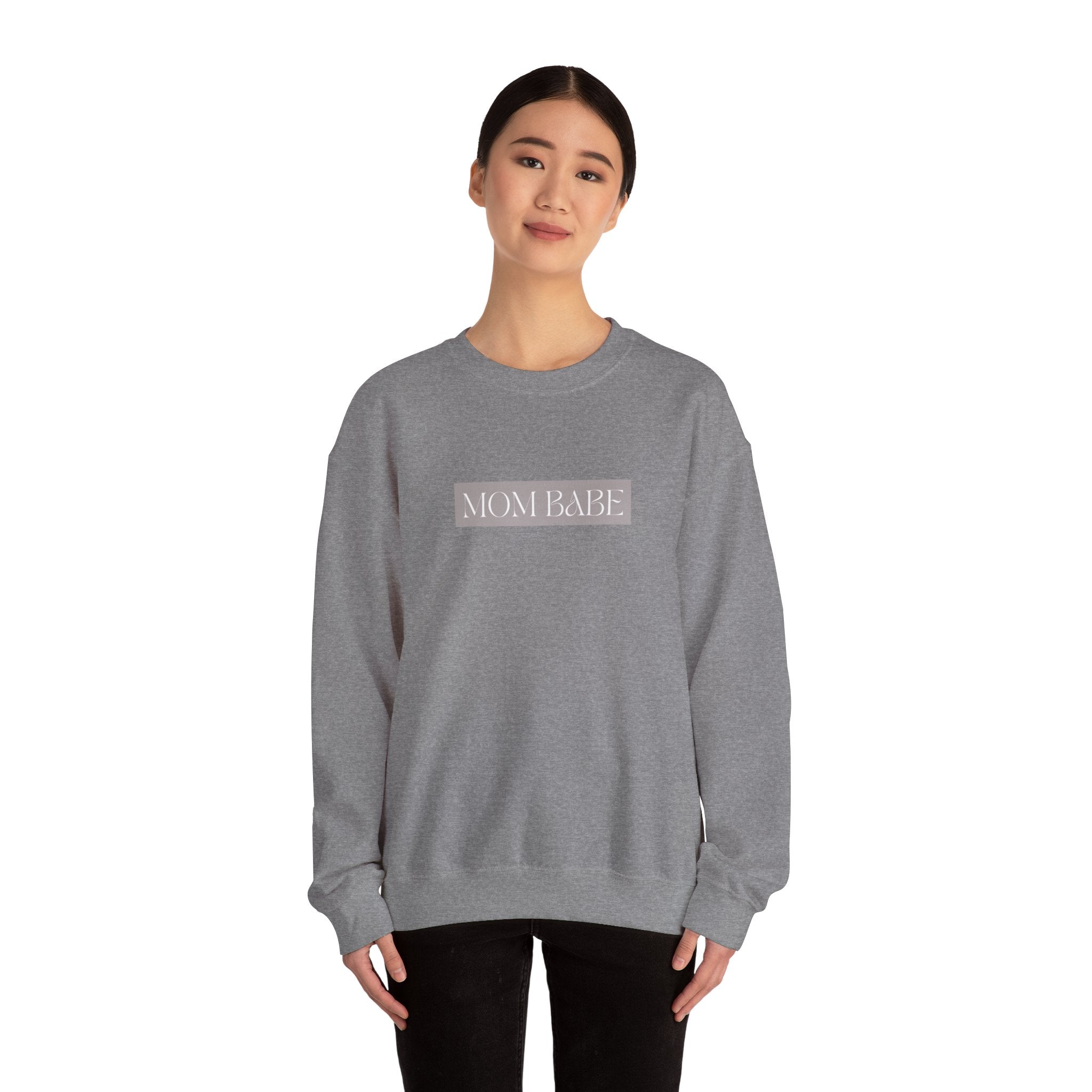 Pilates Mom Babe Club — Workout Graphic Sweatshirt (White Print)