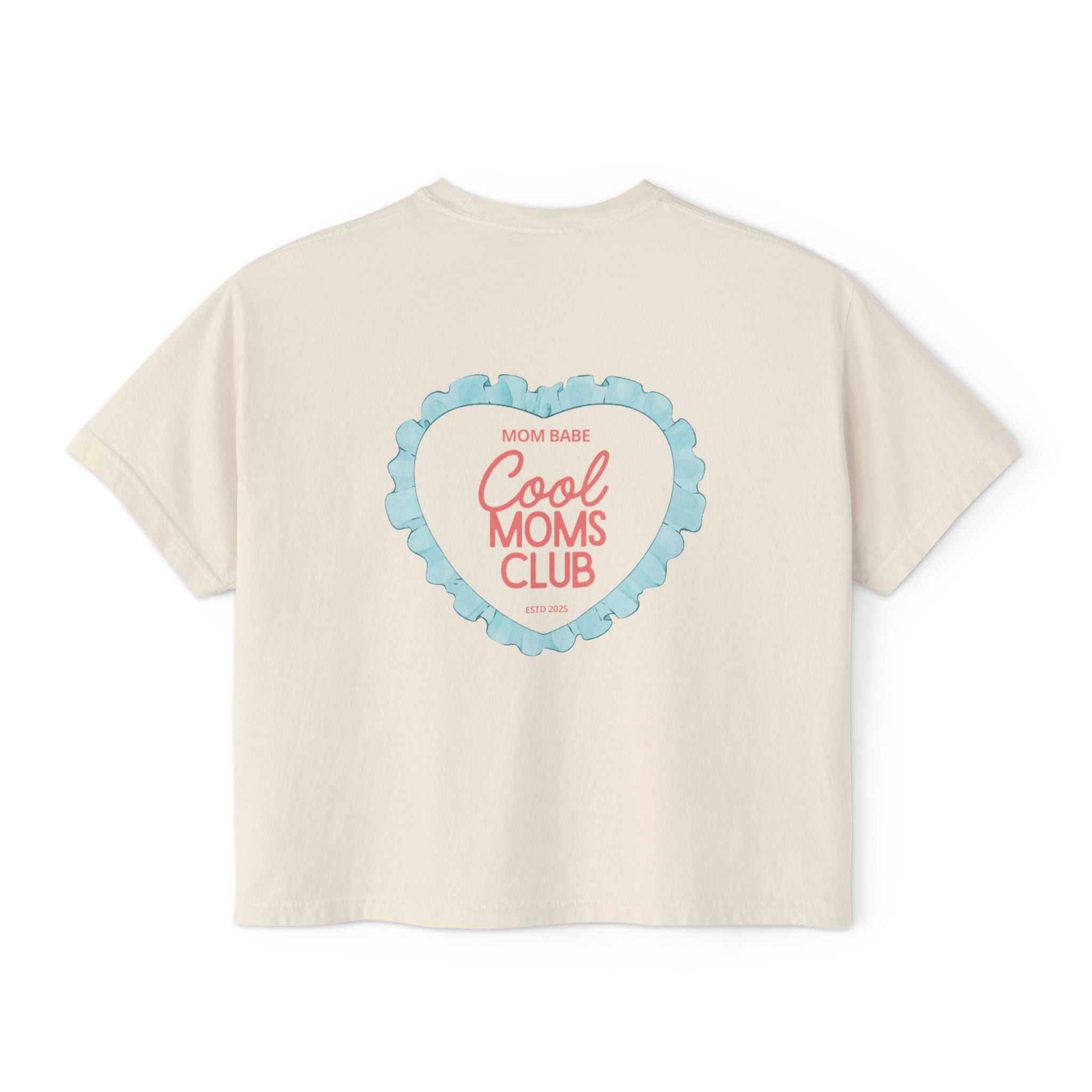 Mom Babe Cool Moms Club - Ruffled Heart Graphic Tee