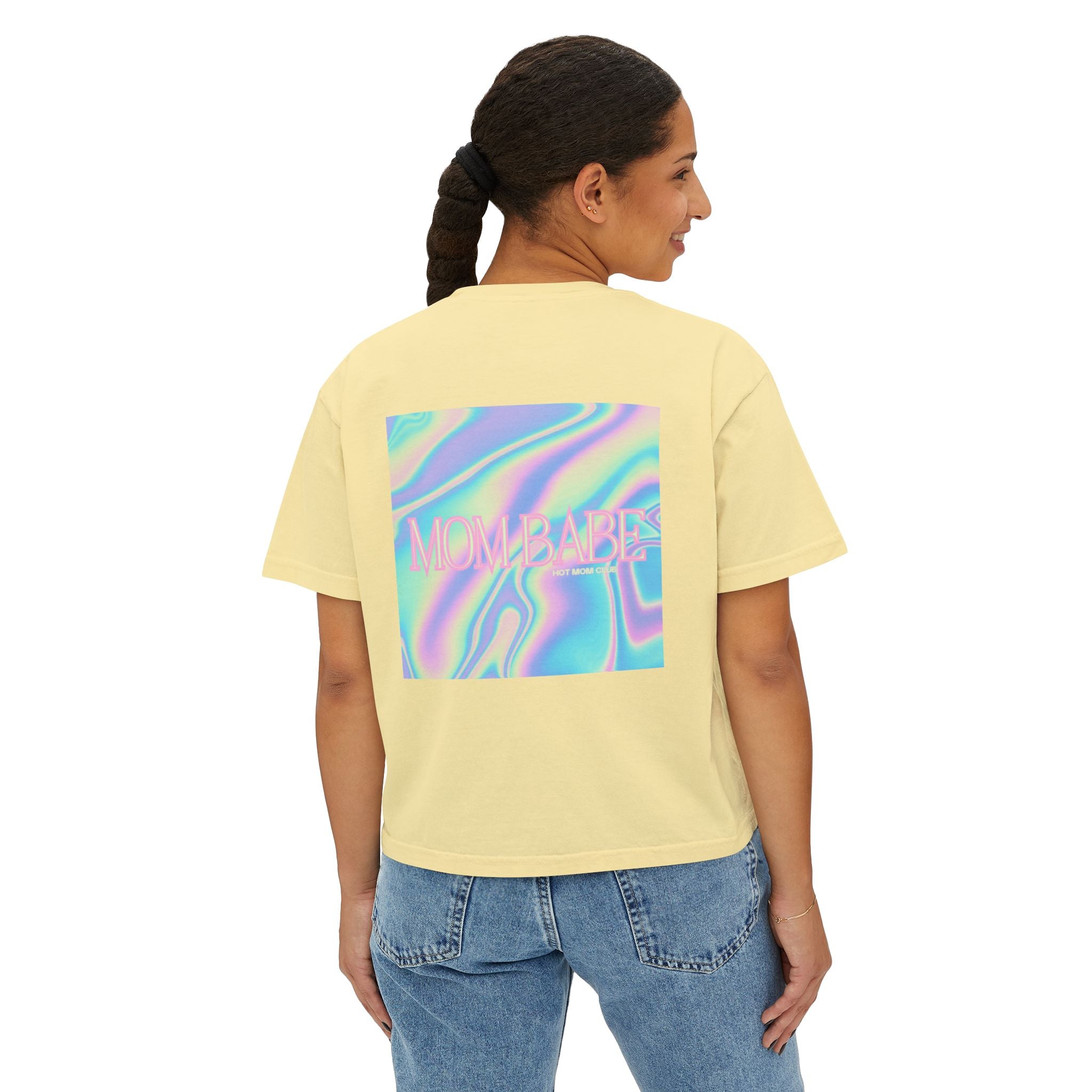 Mom Babe — Holographic Graphic Tee