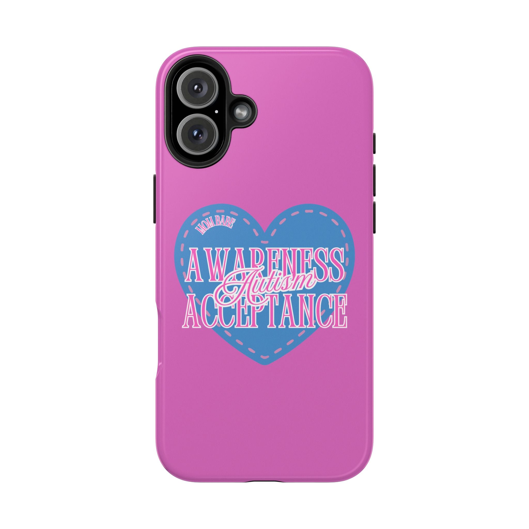 Autism Awareness and Acceptance — Stitched Heart Phone Case
