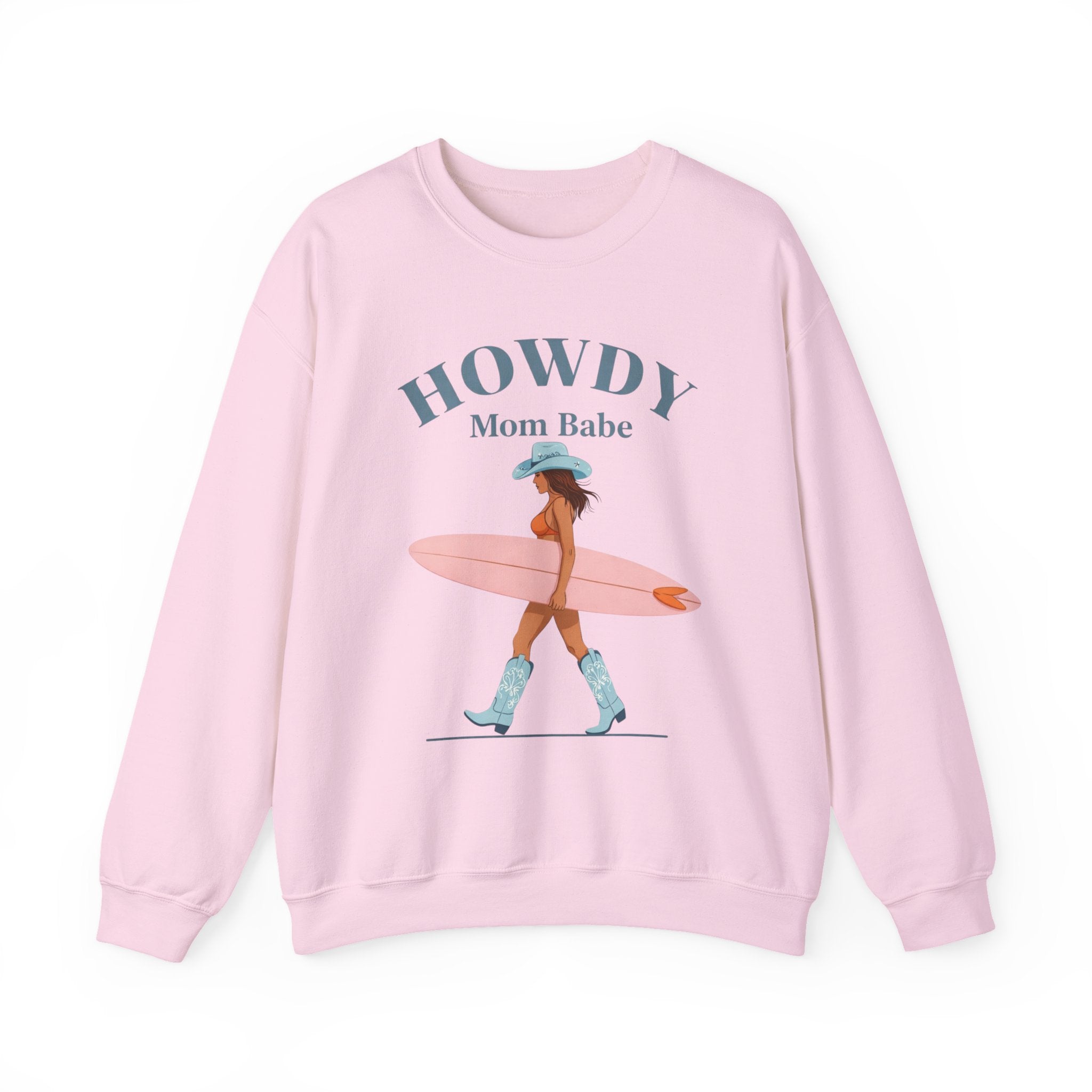 Howdy Mom Babe — Surf Girl Graphic Sweatshirt