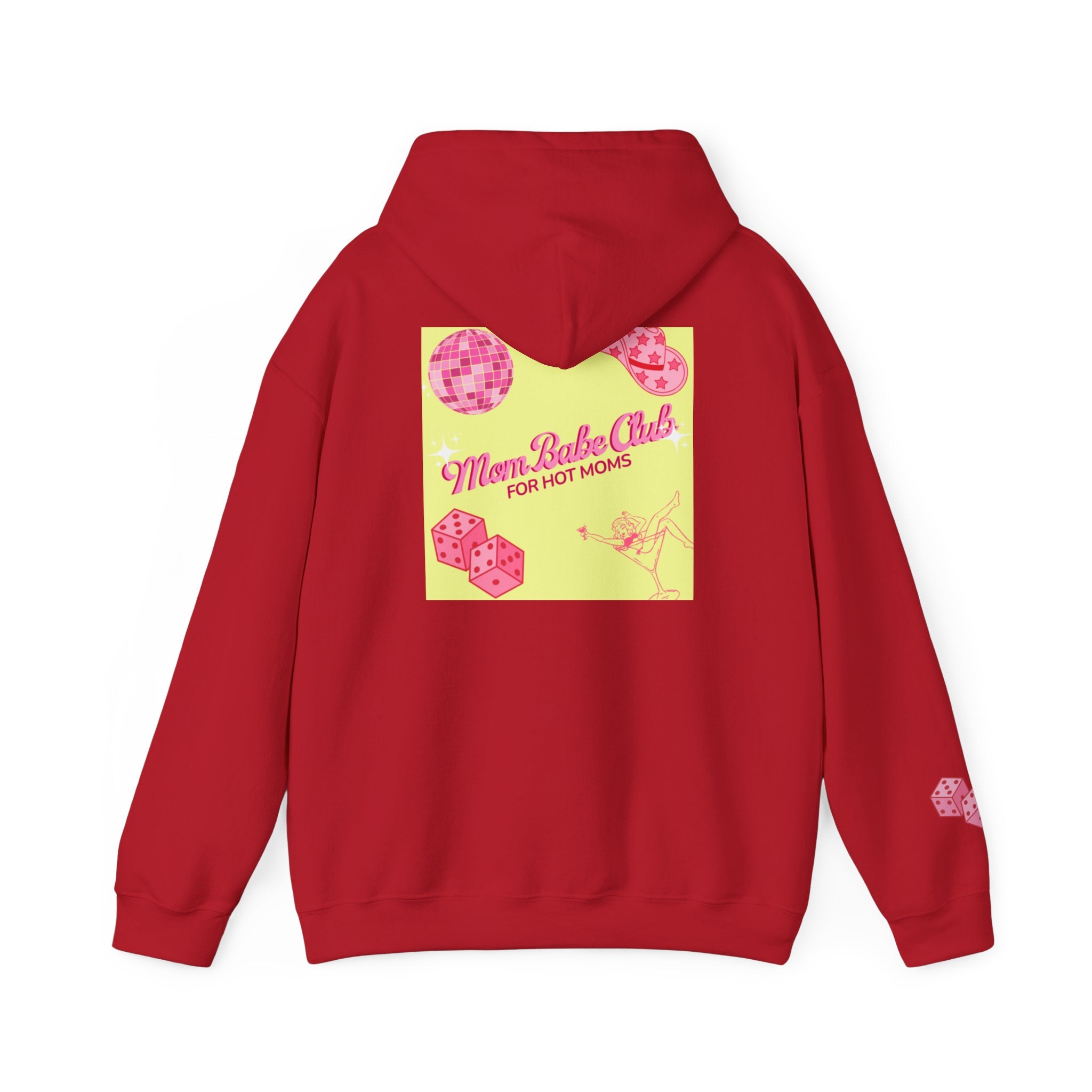 Mom Babe Club - For Hot Moms — Pink Graphic Hoodie