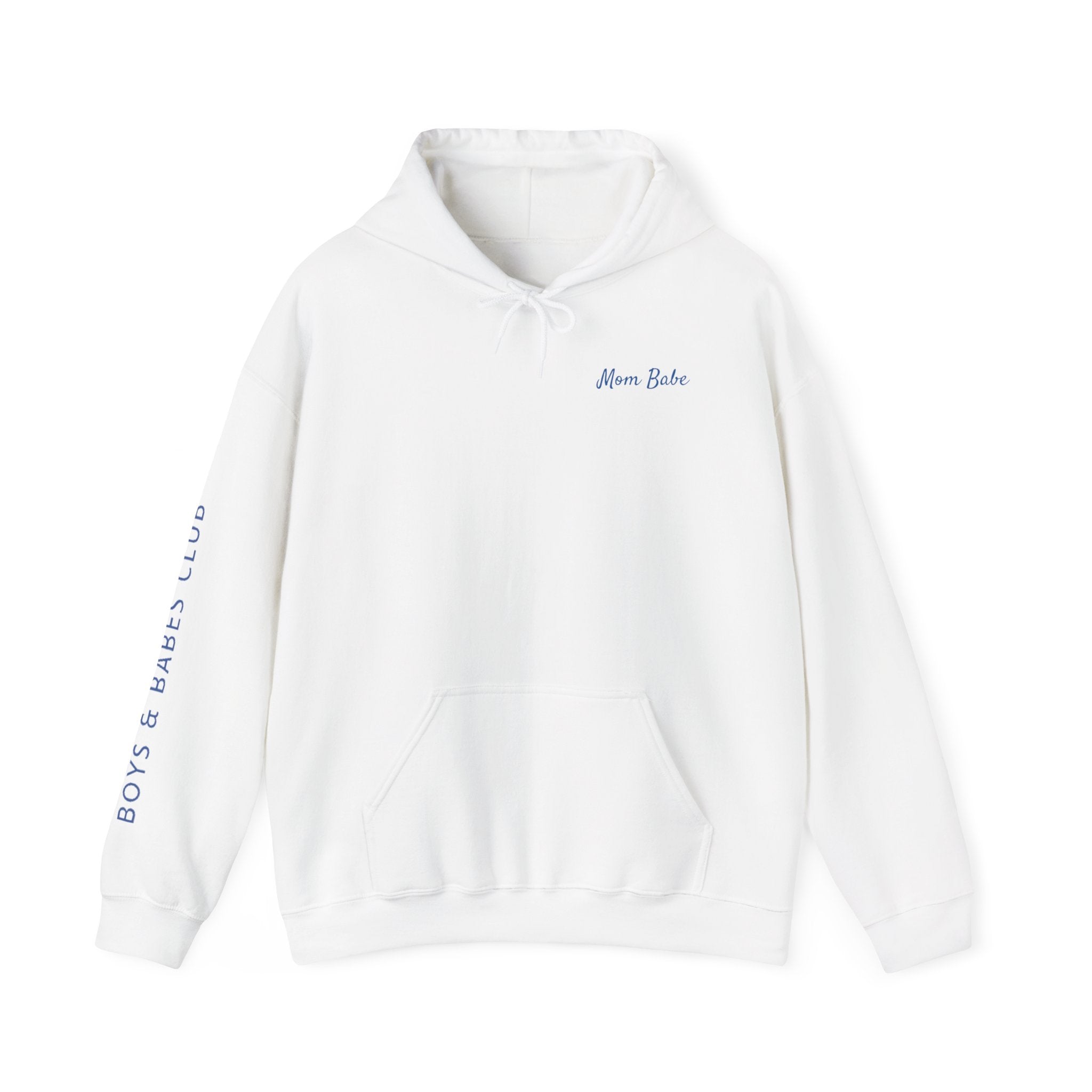 Mom Babe Boy Mom Club - Striped Graphic Hoodie