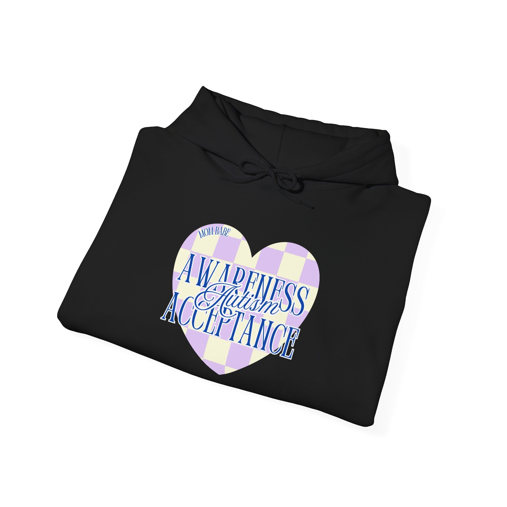 Autism Awareness and Acceptance — Checkered Heart Hoodie