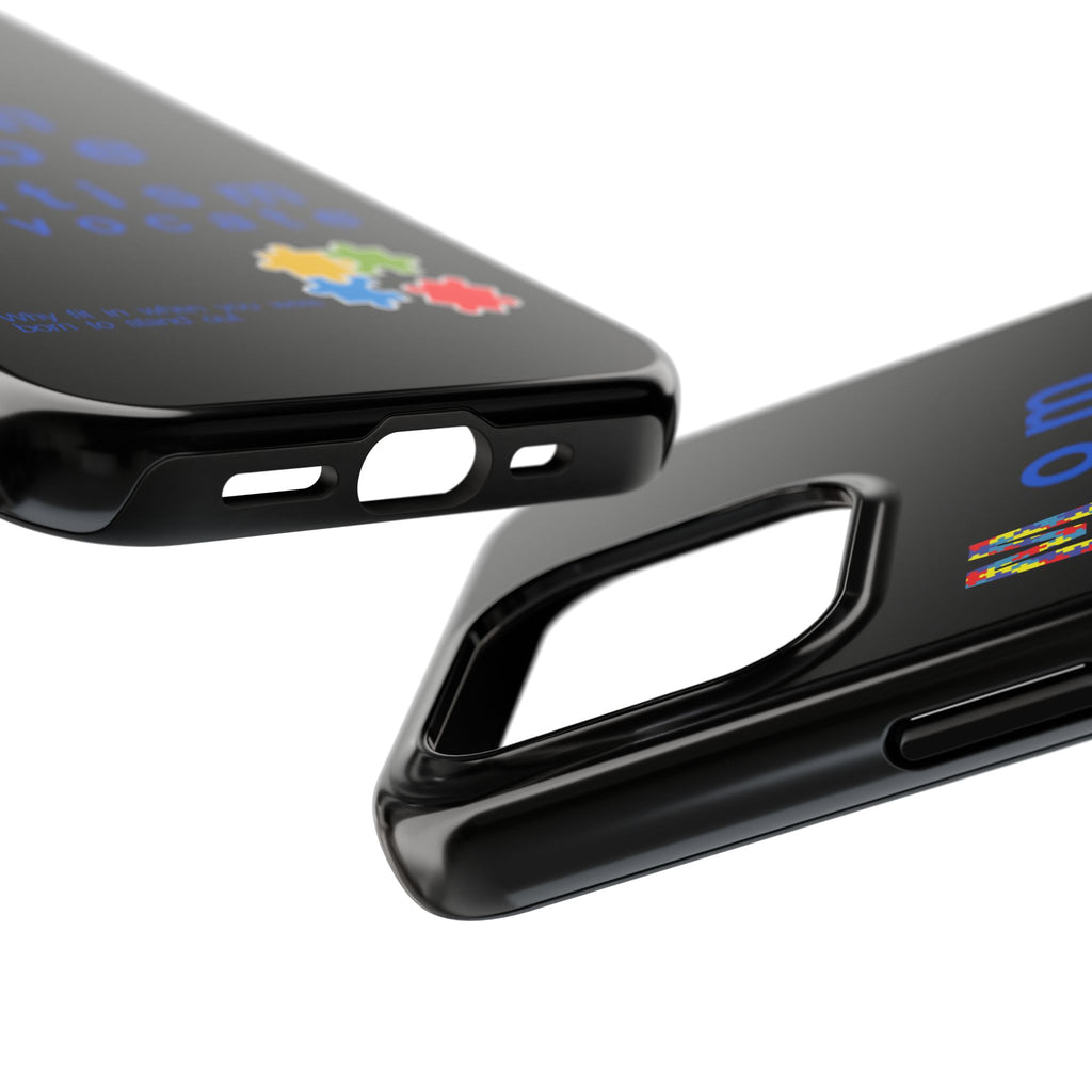 Mom Babe Autism Advocate Tough Phone Case - Black