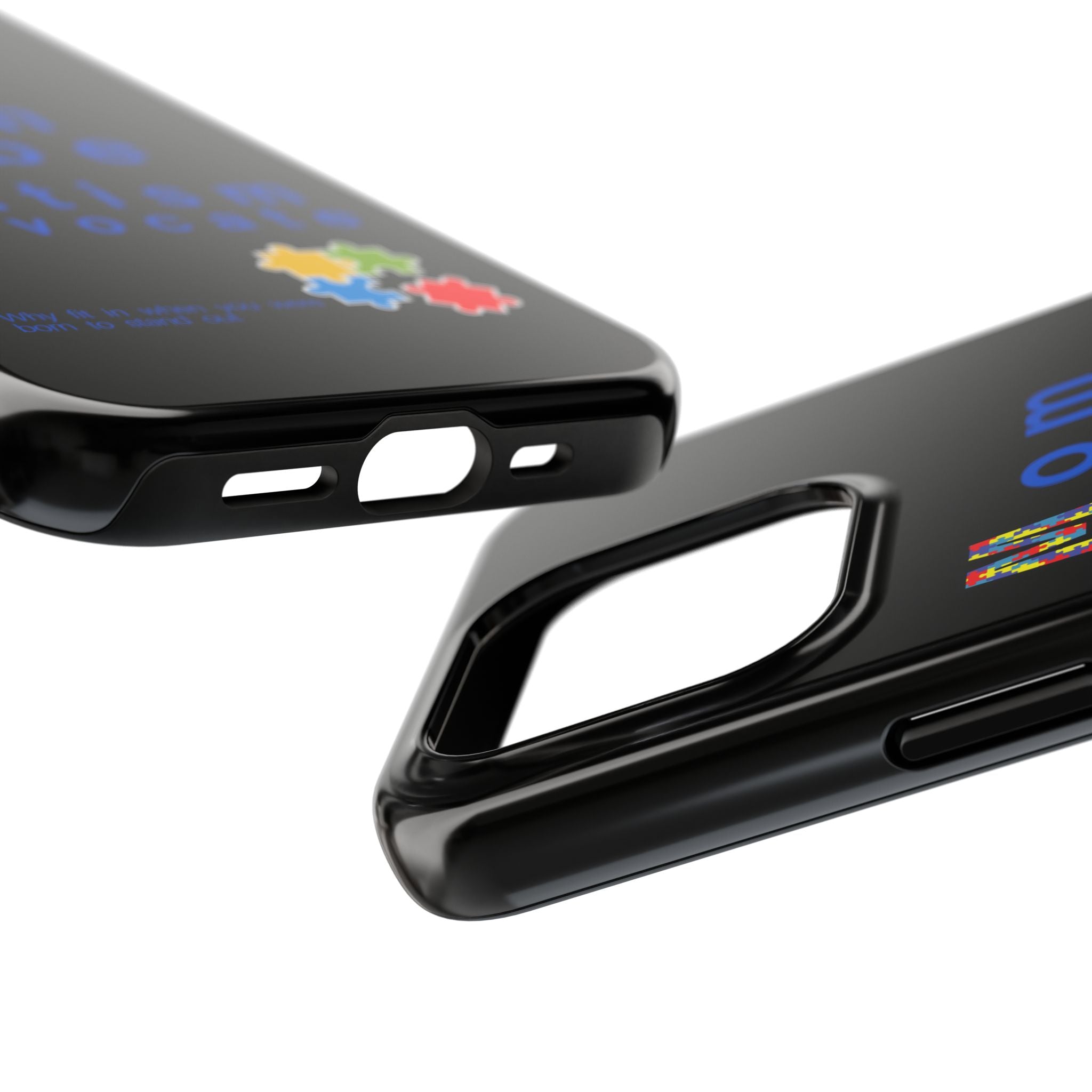 Mom Babe Autism Advocate Tough Phone Case - Black