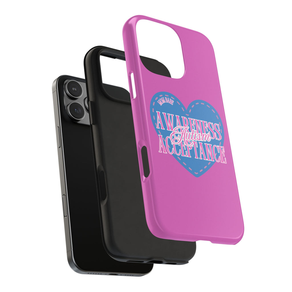 Autism Awareness and Acceptance — Stitched Heart Phone Case