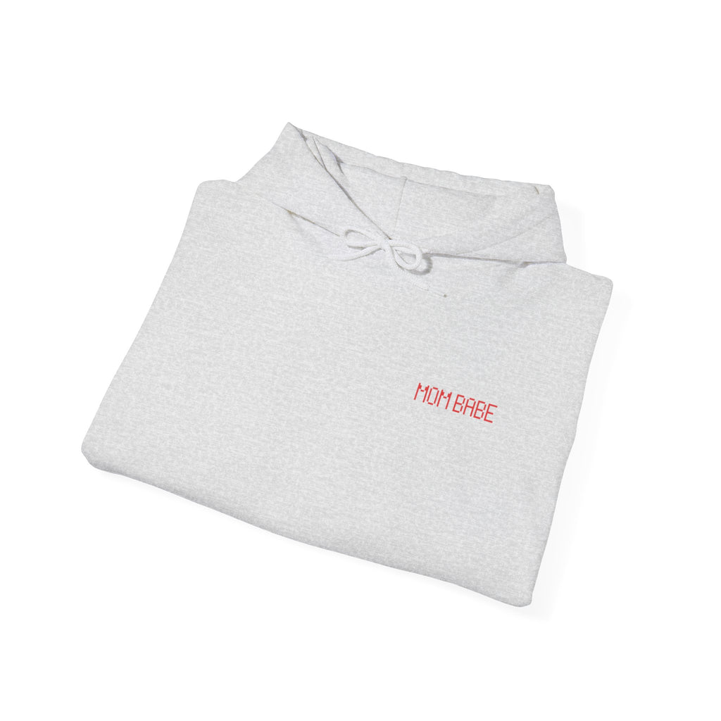 Mom Babe XOXO - Pixel Heart Graphic Hoodie