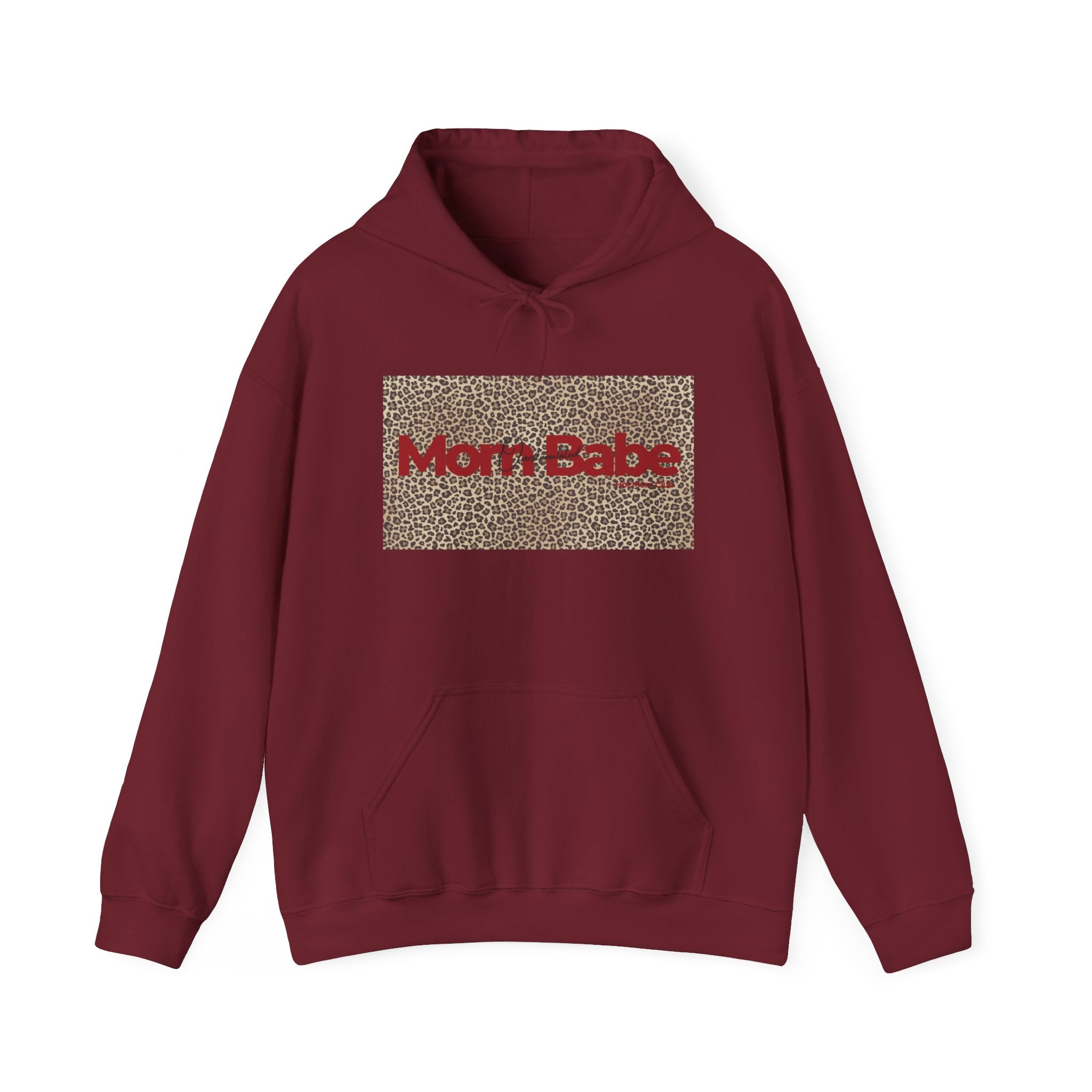 Overstimulated Mom Babe — Leopard Graphic Hoodie