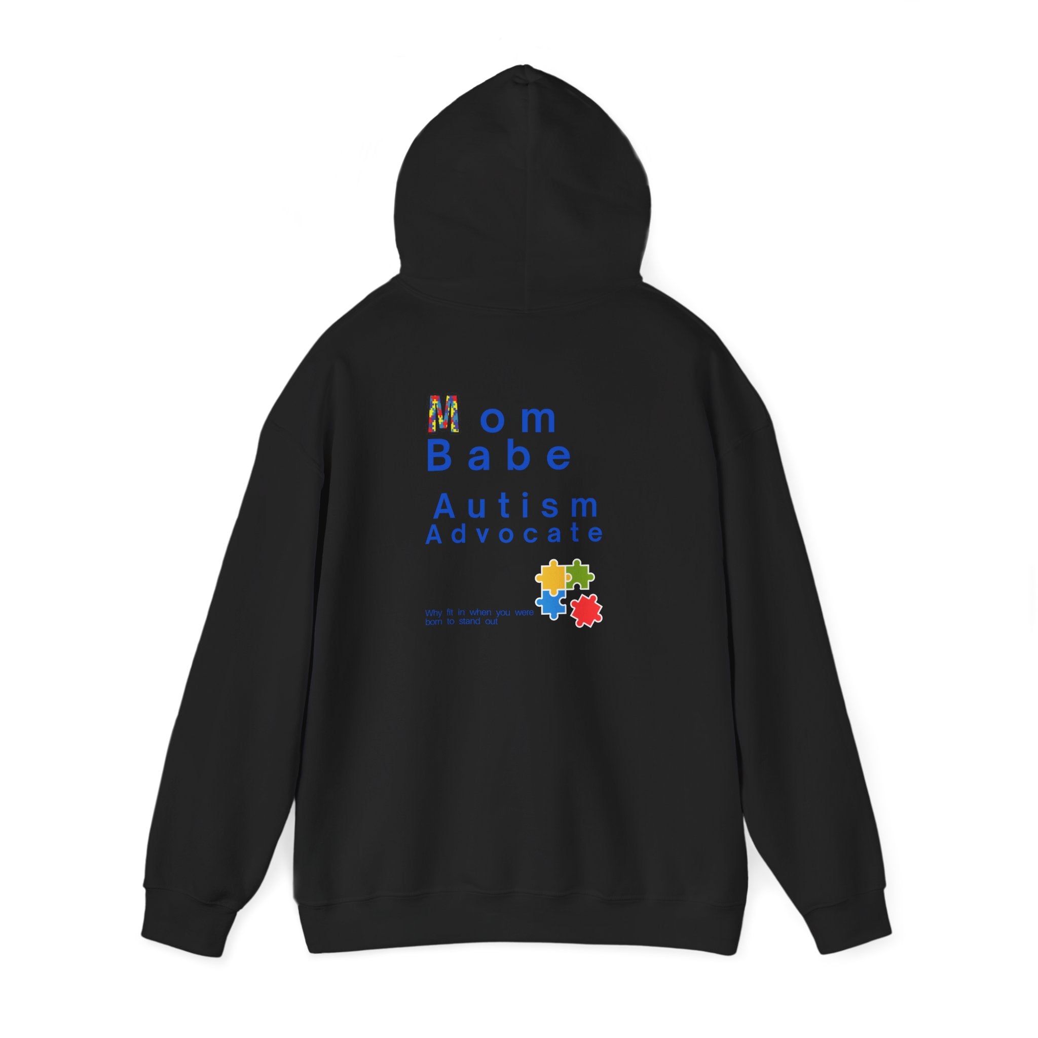 Mom Babe Autism Advocate - Graphic Hoodie