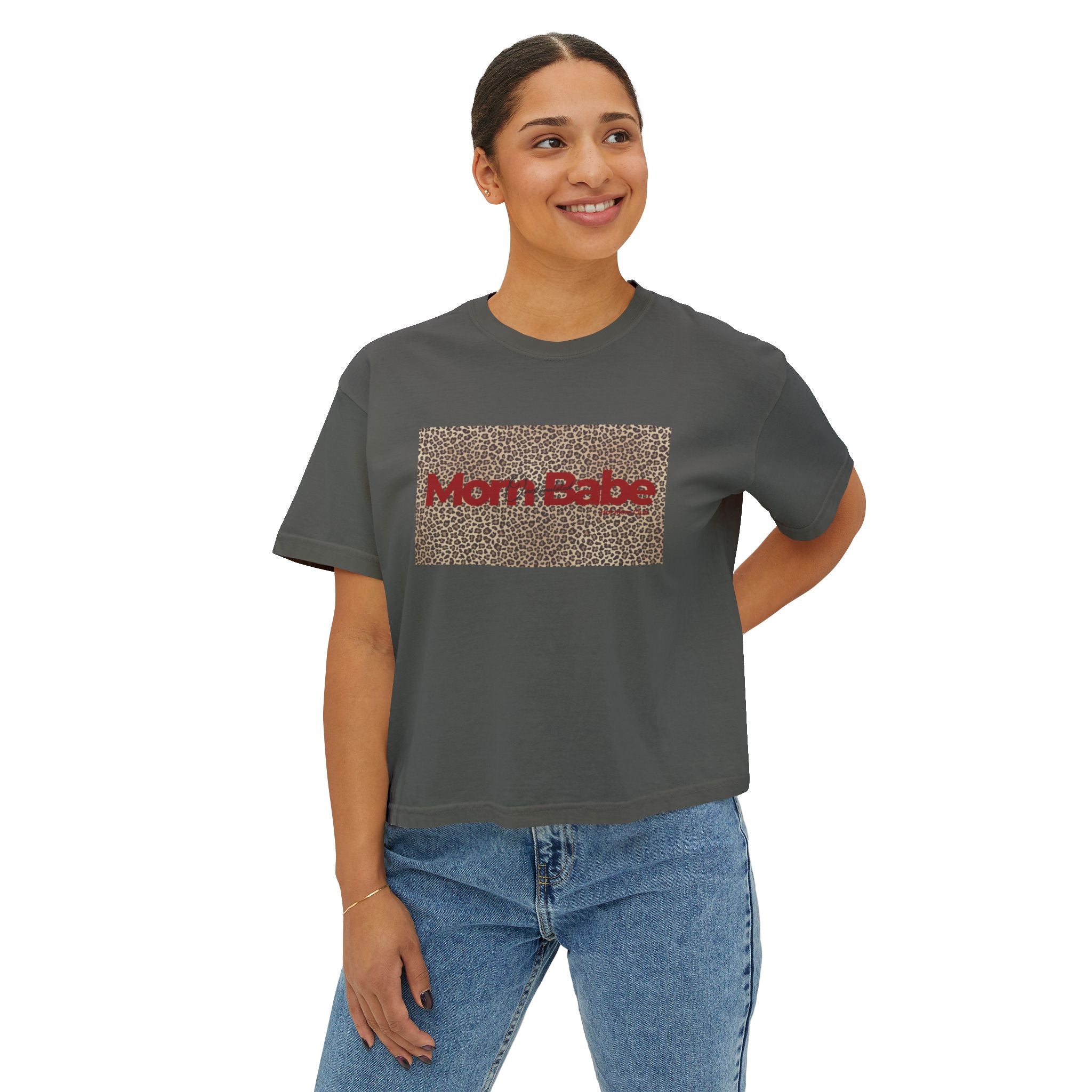 Overstimulated Mom Babe  — Leopard Graphic Tee