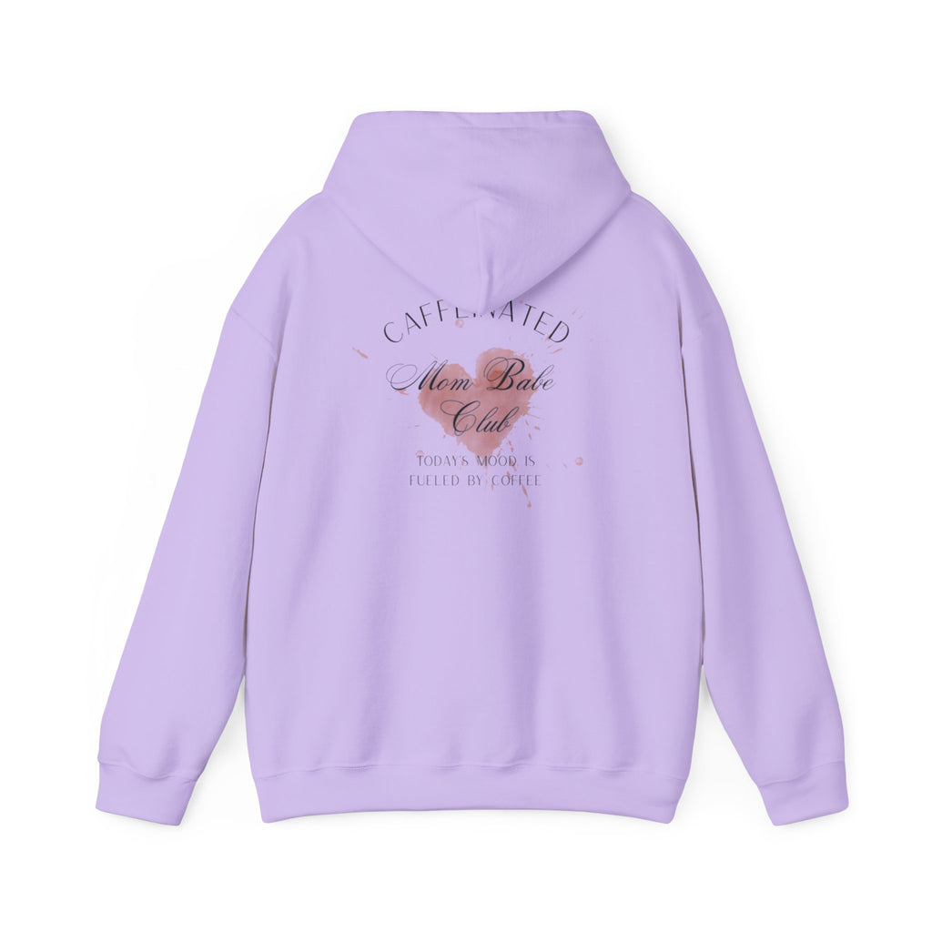 Caffeinated Mom Babe Club - Heart Spill Graphic Hoodie