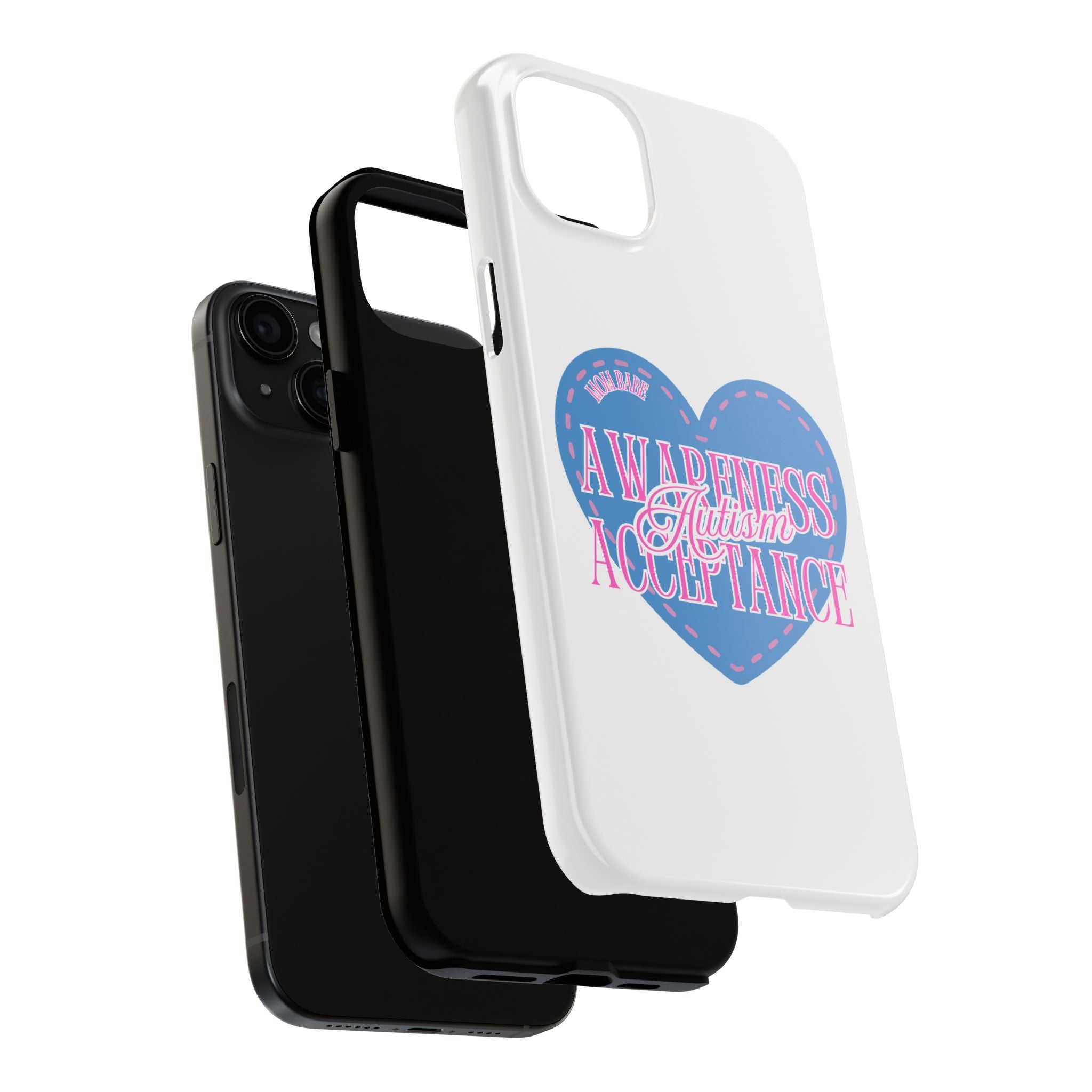 Autism Awareness and Acceptance — Stitched Heart Phone Case