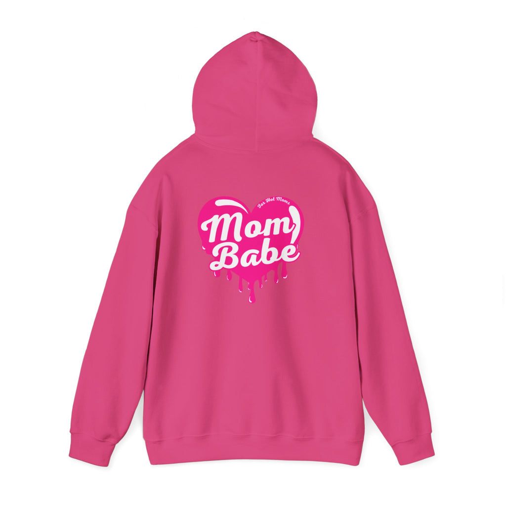 Mom Babe For Hot Moms — Pink Heart Drip Graphic Hoodie