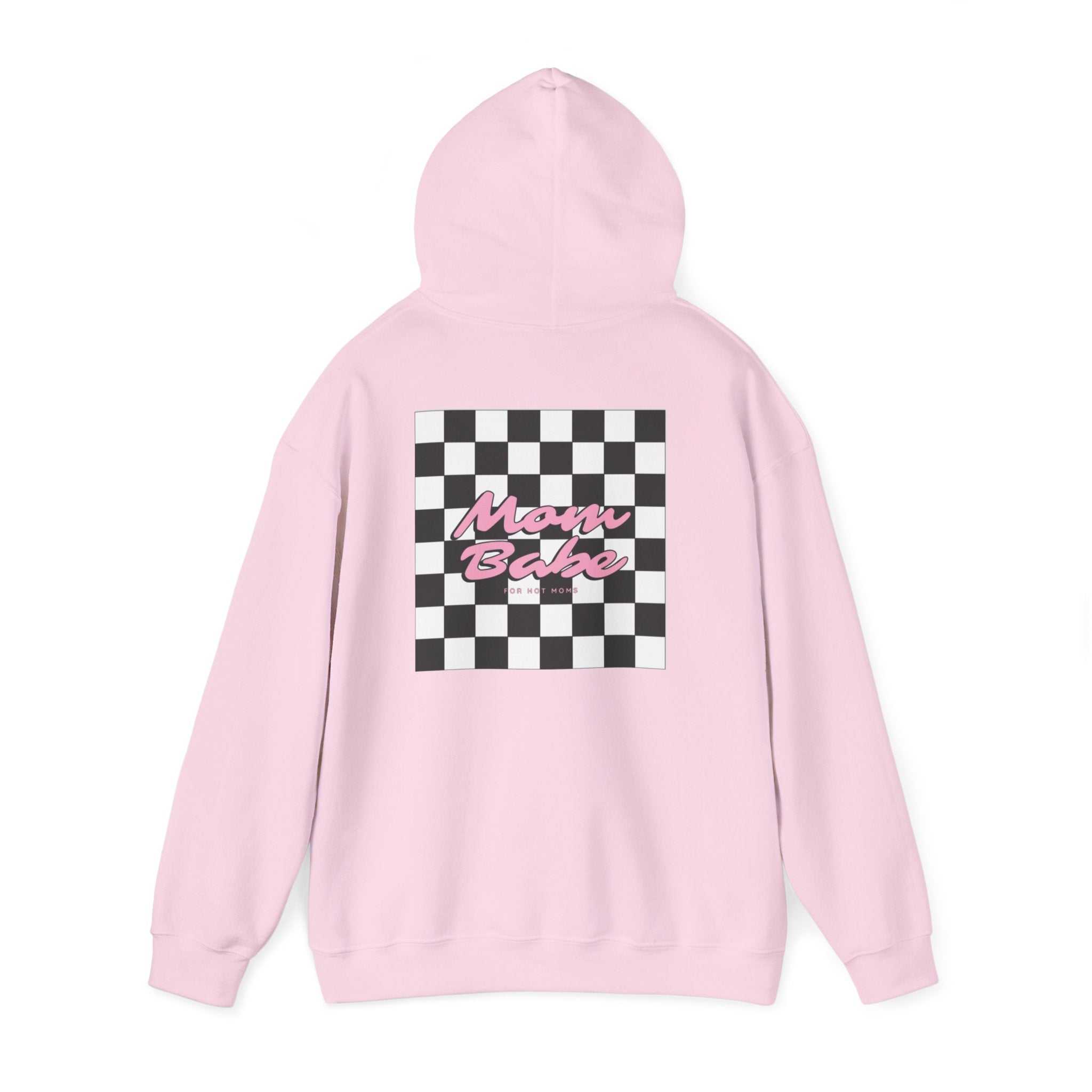 Mom Babe For Hot Moms - Checkered Graphic Hoodie