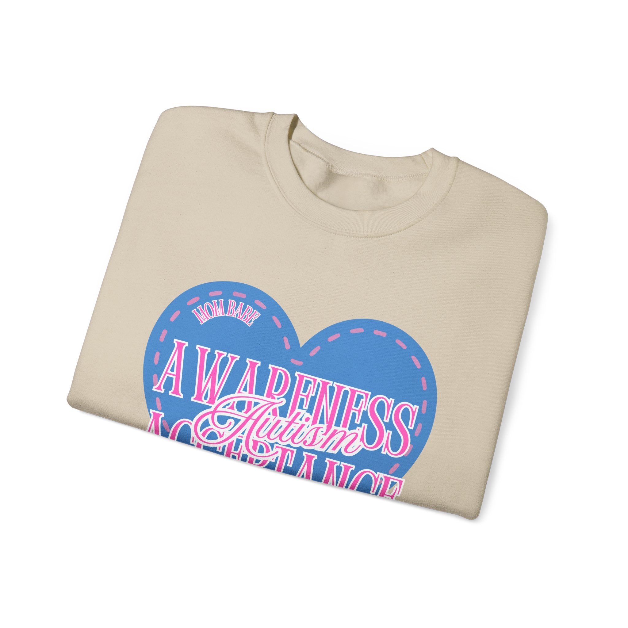 Autism Awareness and Acceptance — Stitched Heart Sweatshirt