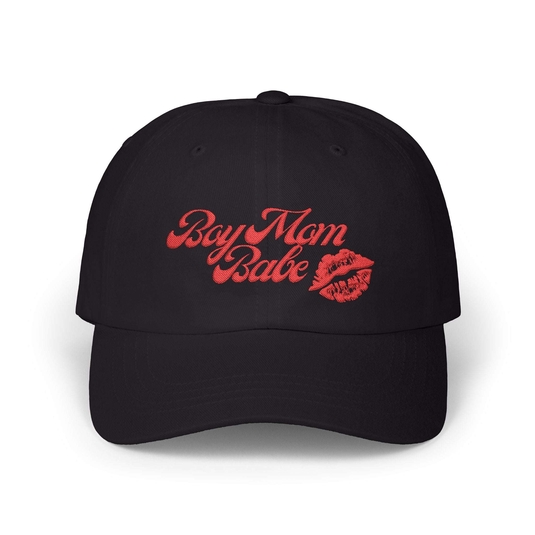 Boy Mom Babe - Kiss Graphic Embroidered Cap