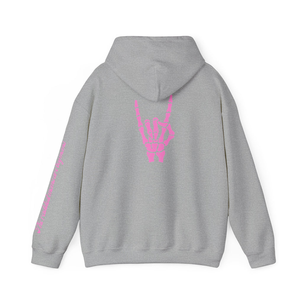 The Raddest Moms Are Boy Moms - Skeletal Rock Hand Graphic Hoodie