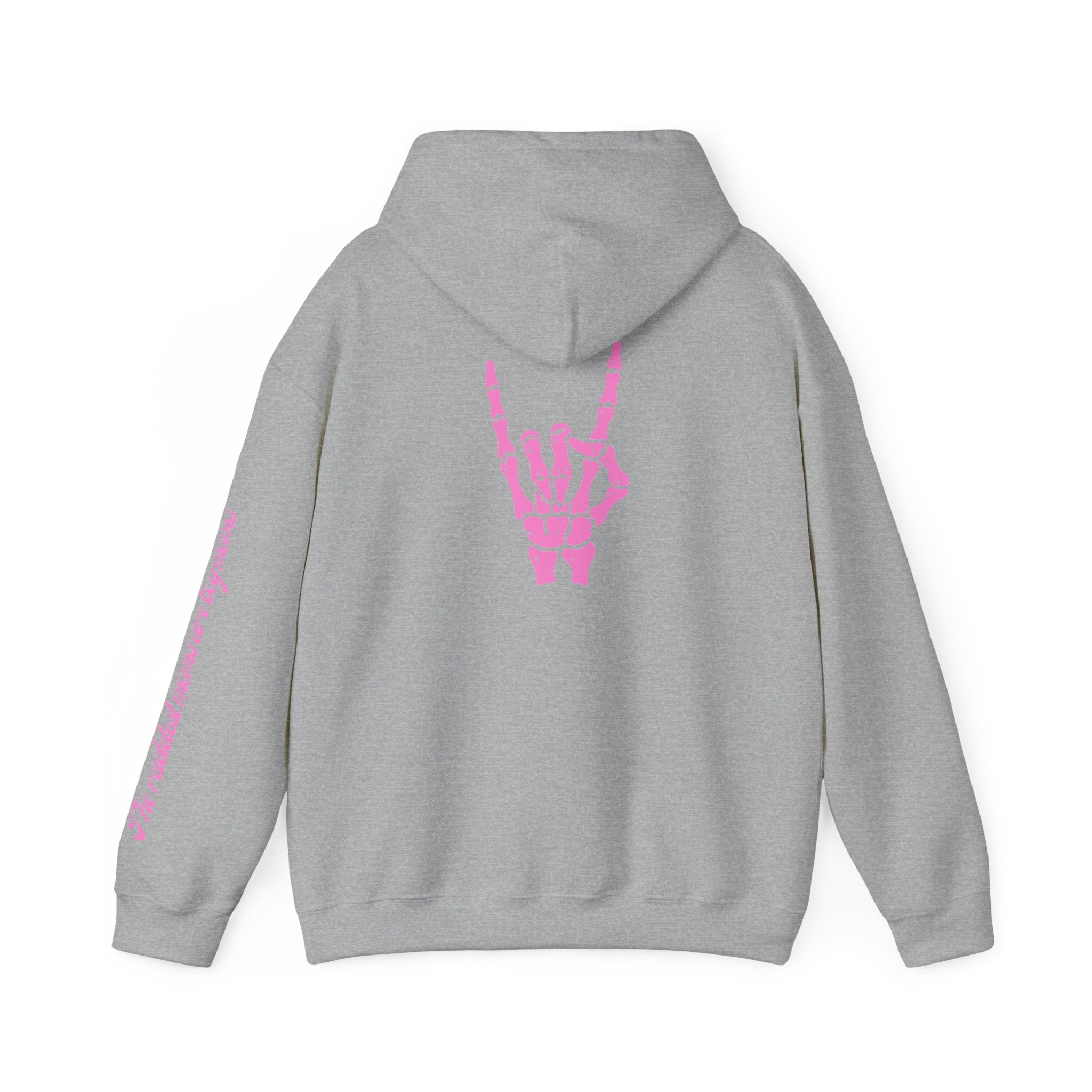 The Raddest Moms Are Boy Moms - Skeletal Rock Hand Graphic Hoodie