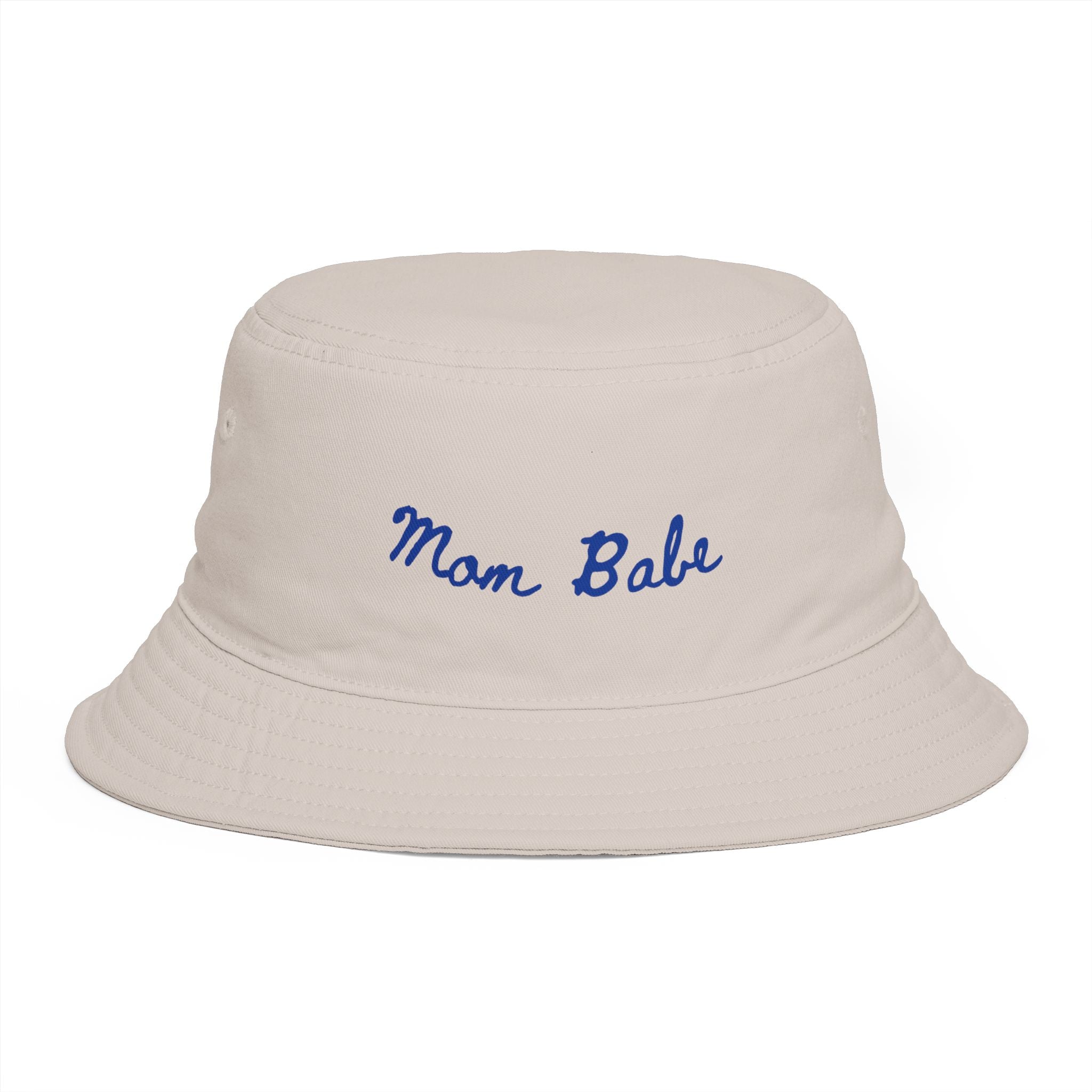 Mom Babe Bucket Hat — Blue Embroidery
