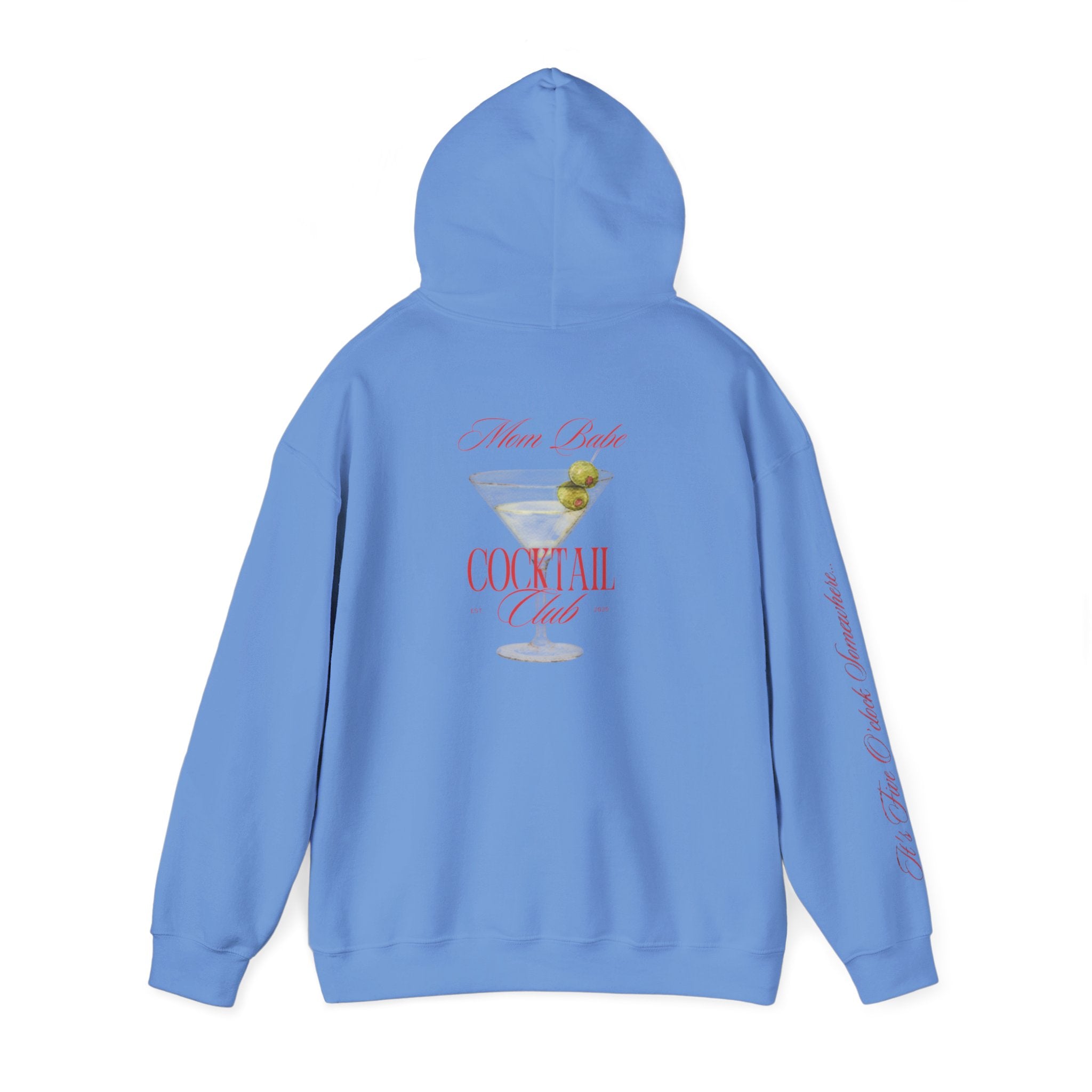 Mom Babe Cocktail Club - Martini Glass Graphic Hoodie