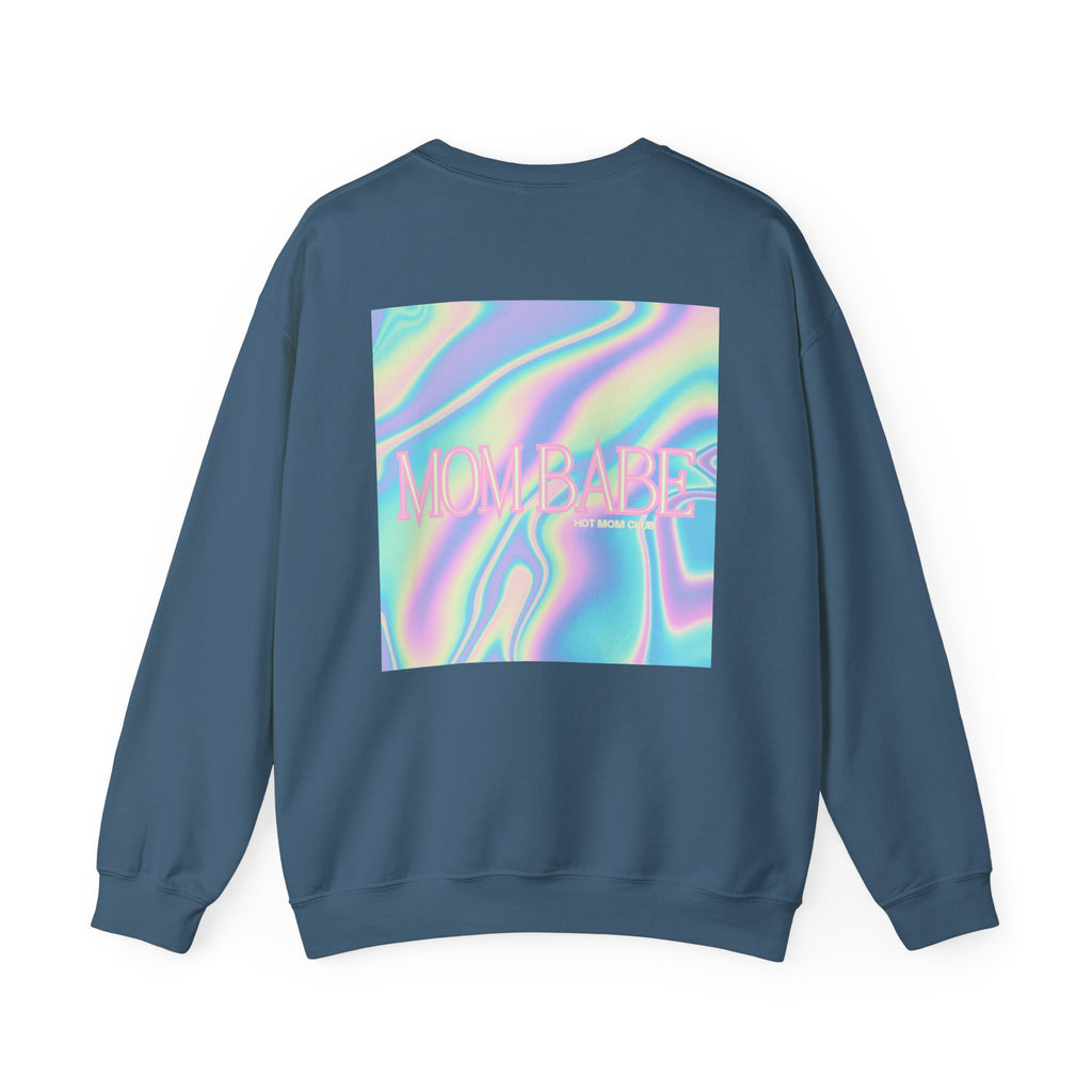 Mom Babe — Holographic Graphic Sweatshirt