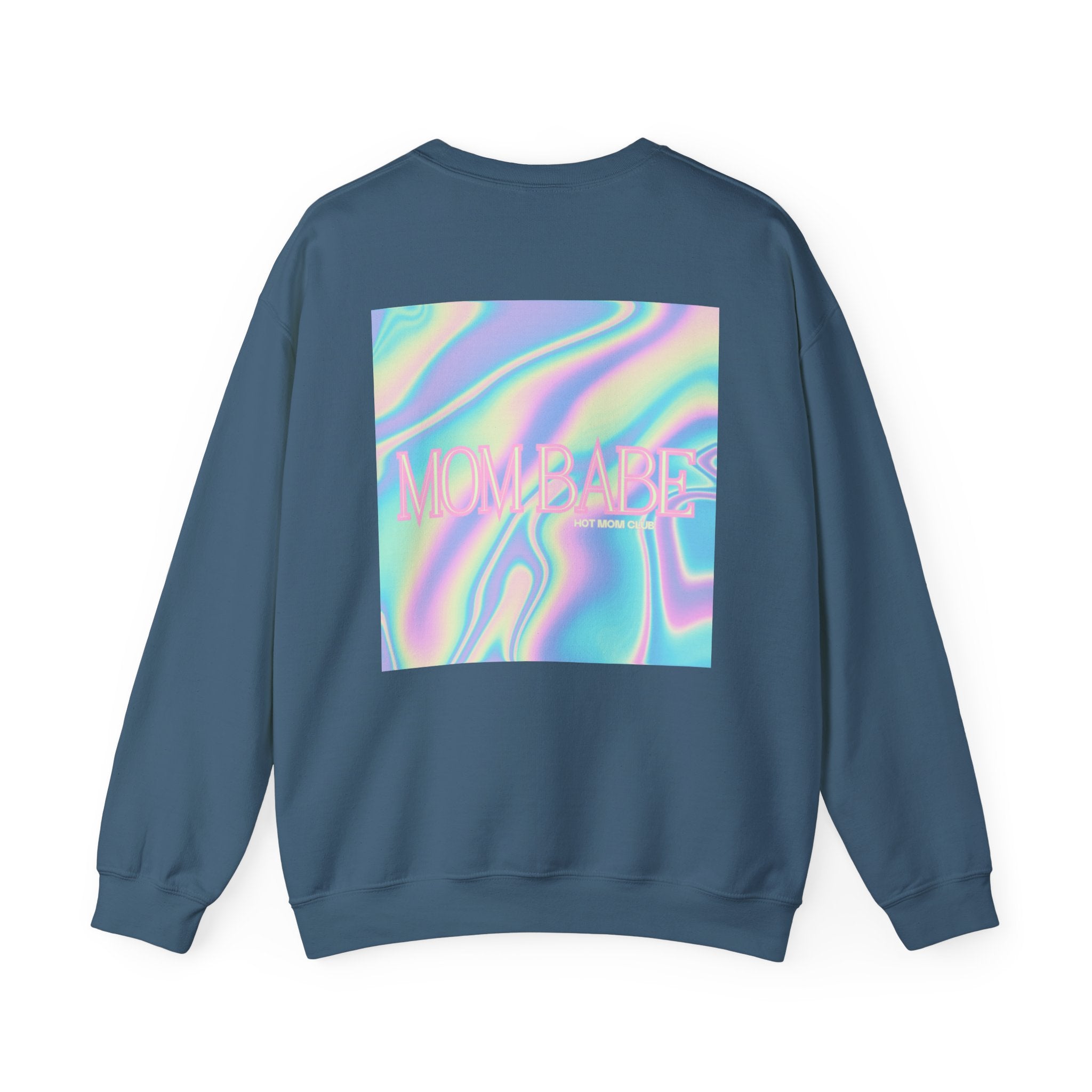 Mom Babe — Holographic Graphic Sweatshirt