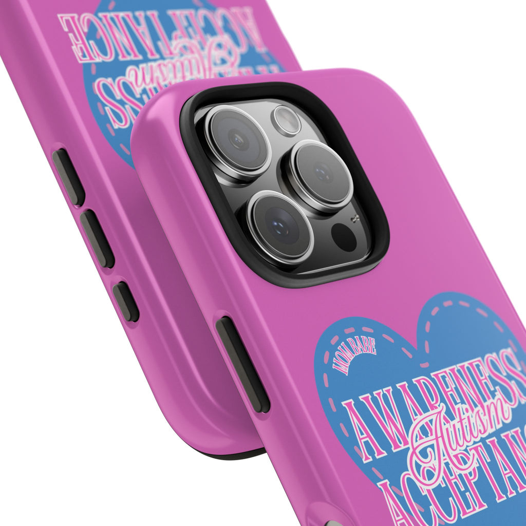 Autism Awareness and Acceptance — Stitched Heart Phone Case