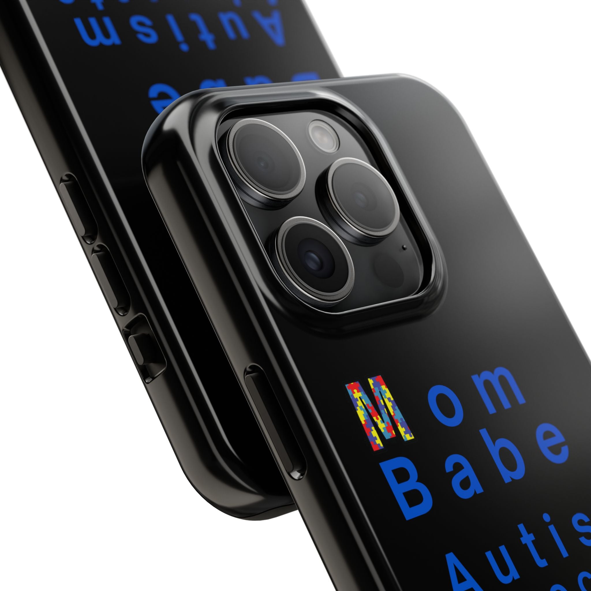 Mom Babe Autism Advocate Tough Phone Case - Black